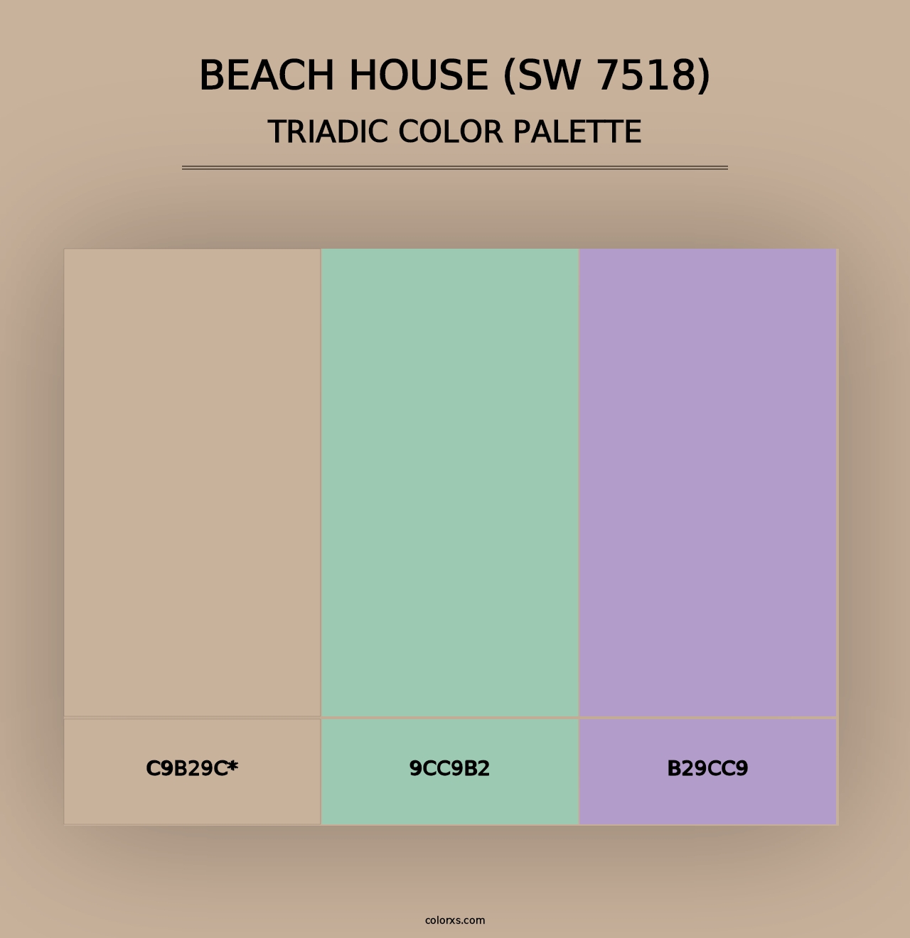 Beach House (SW 7518) - Triadic Color Palette