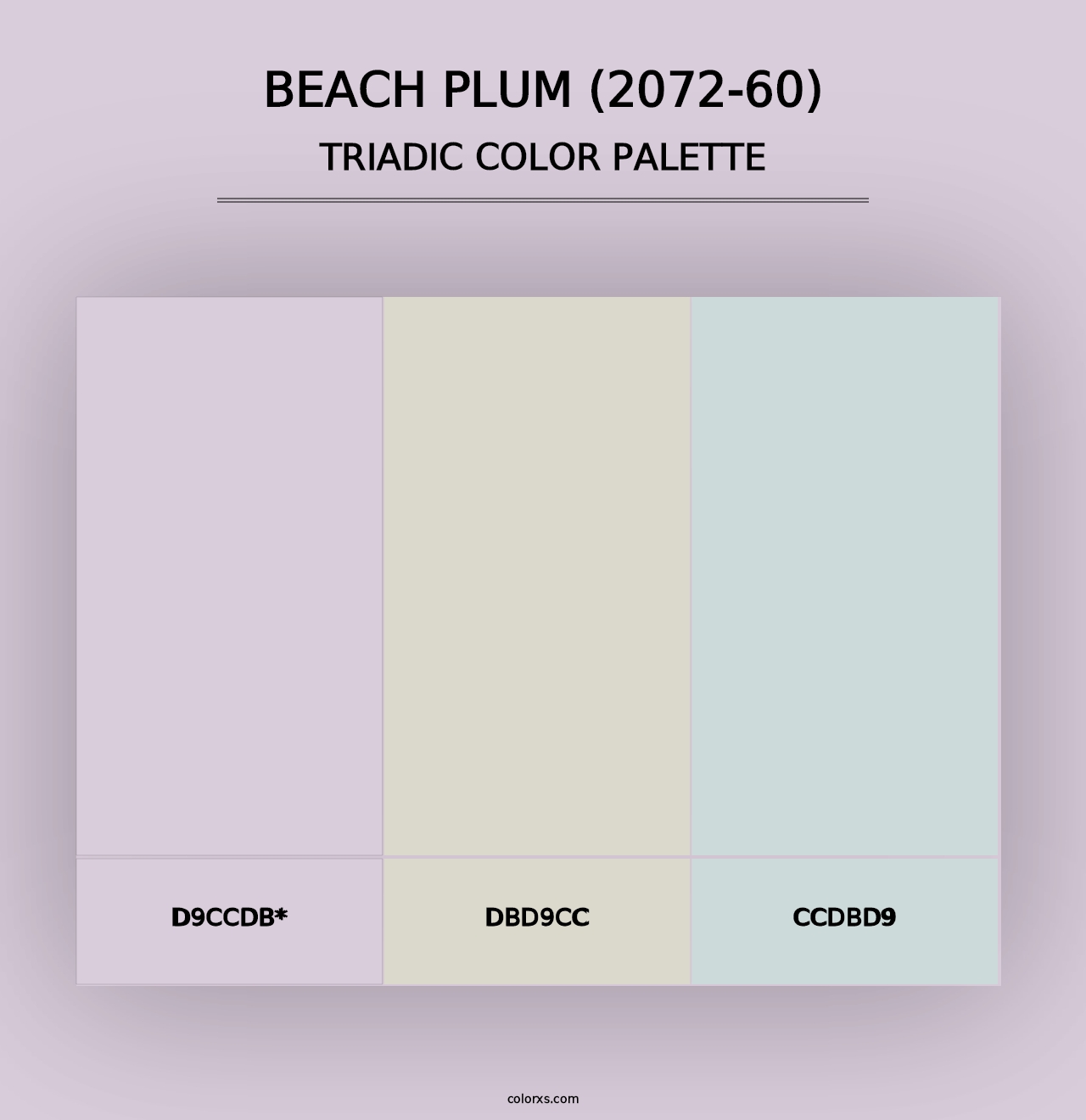 Beach Plum (2072-60) - Triadic Color Palette