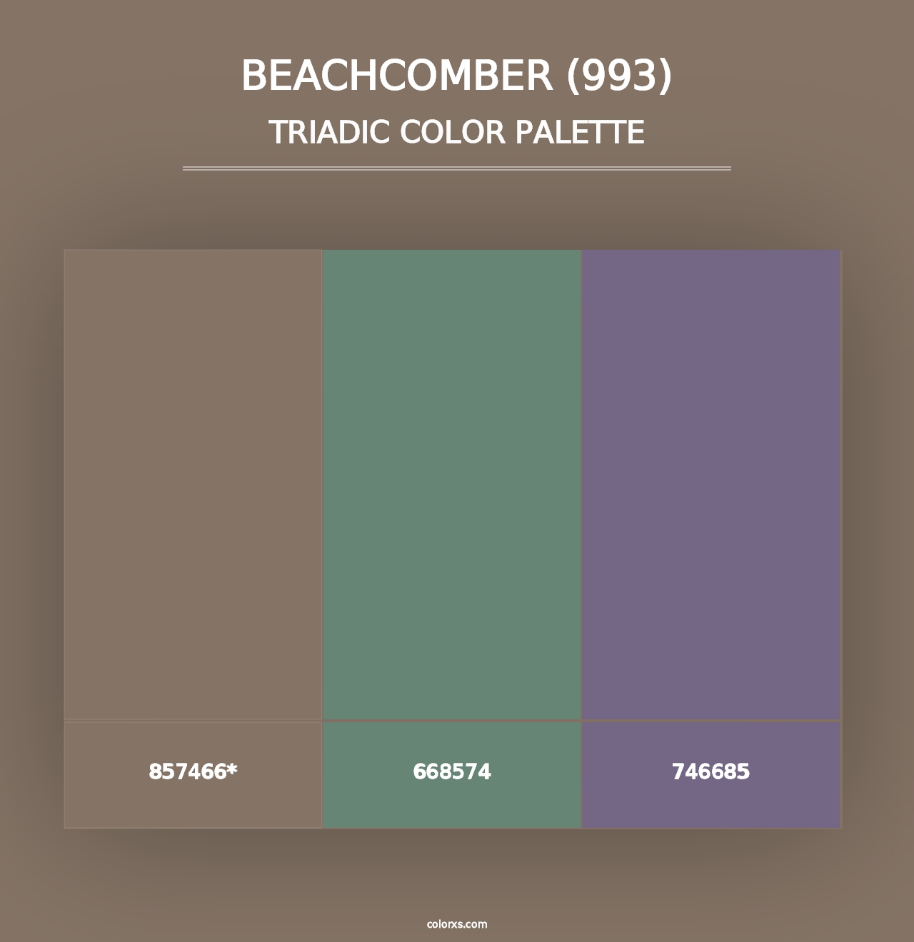 Beachcomber (993) - Triadic Color Palette