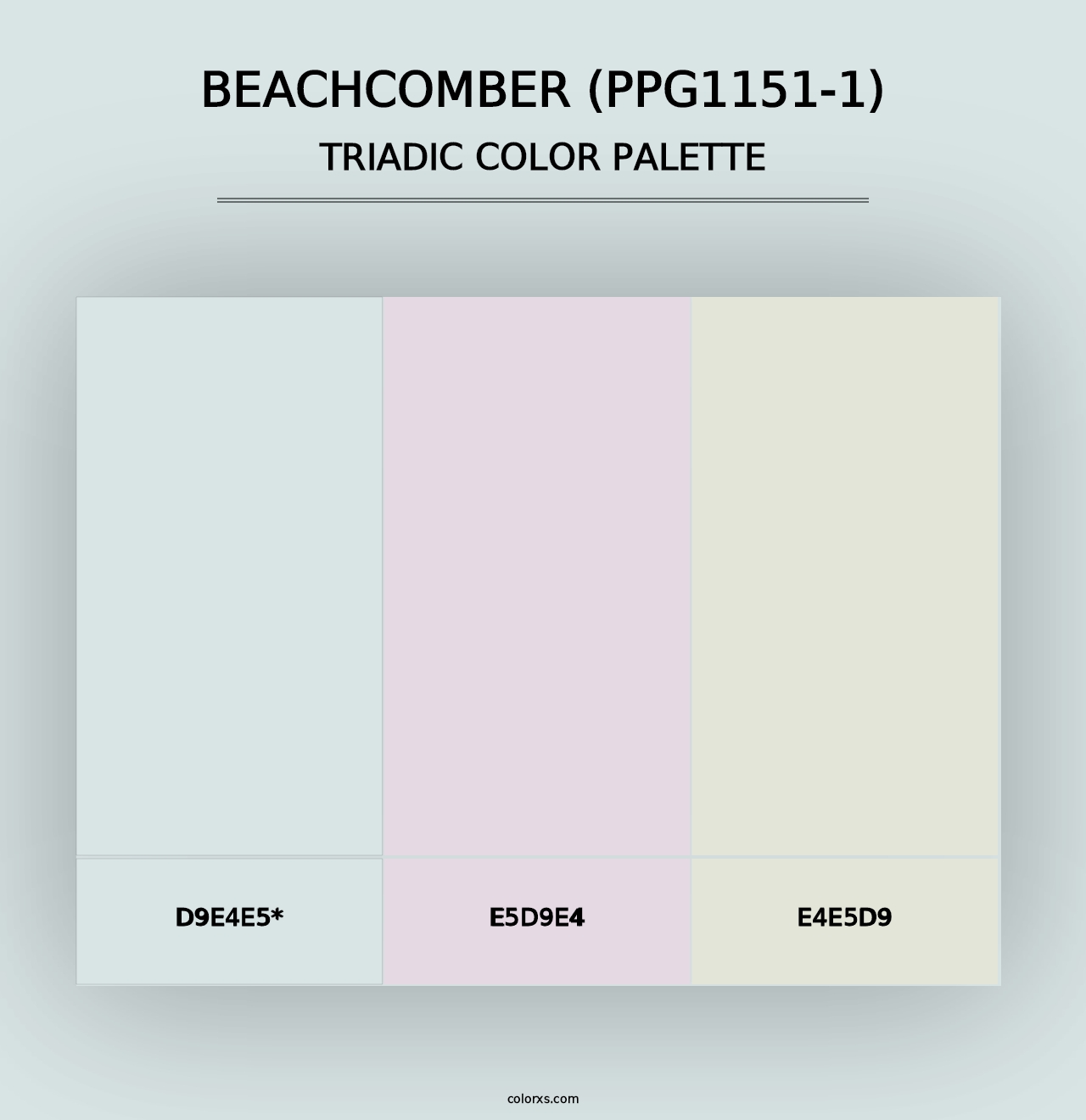 Beachcomber (PPG1151-1) - Triadic Color Palette