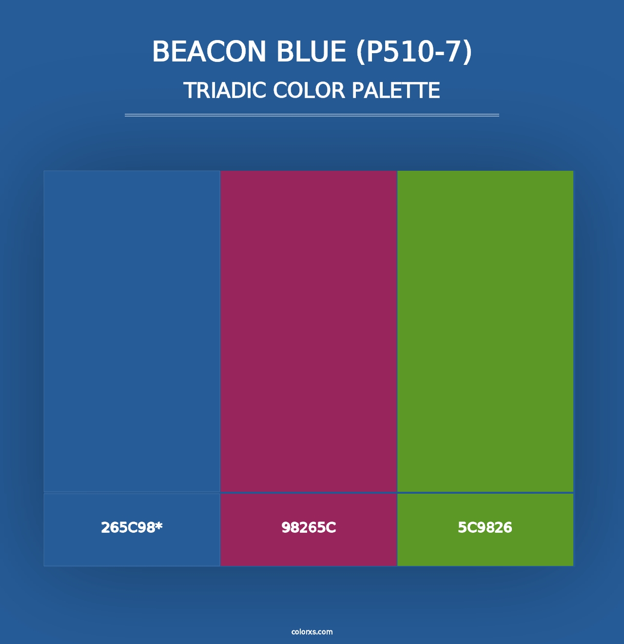 Beacon Blue (P510-7) - Triadic Color Palette