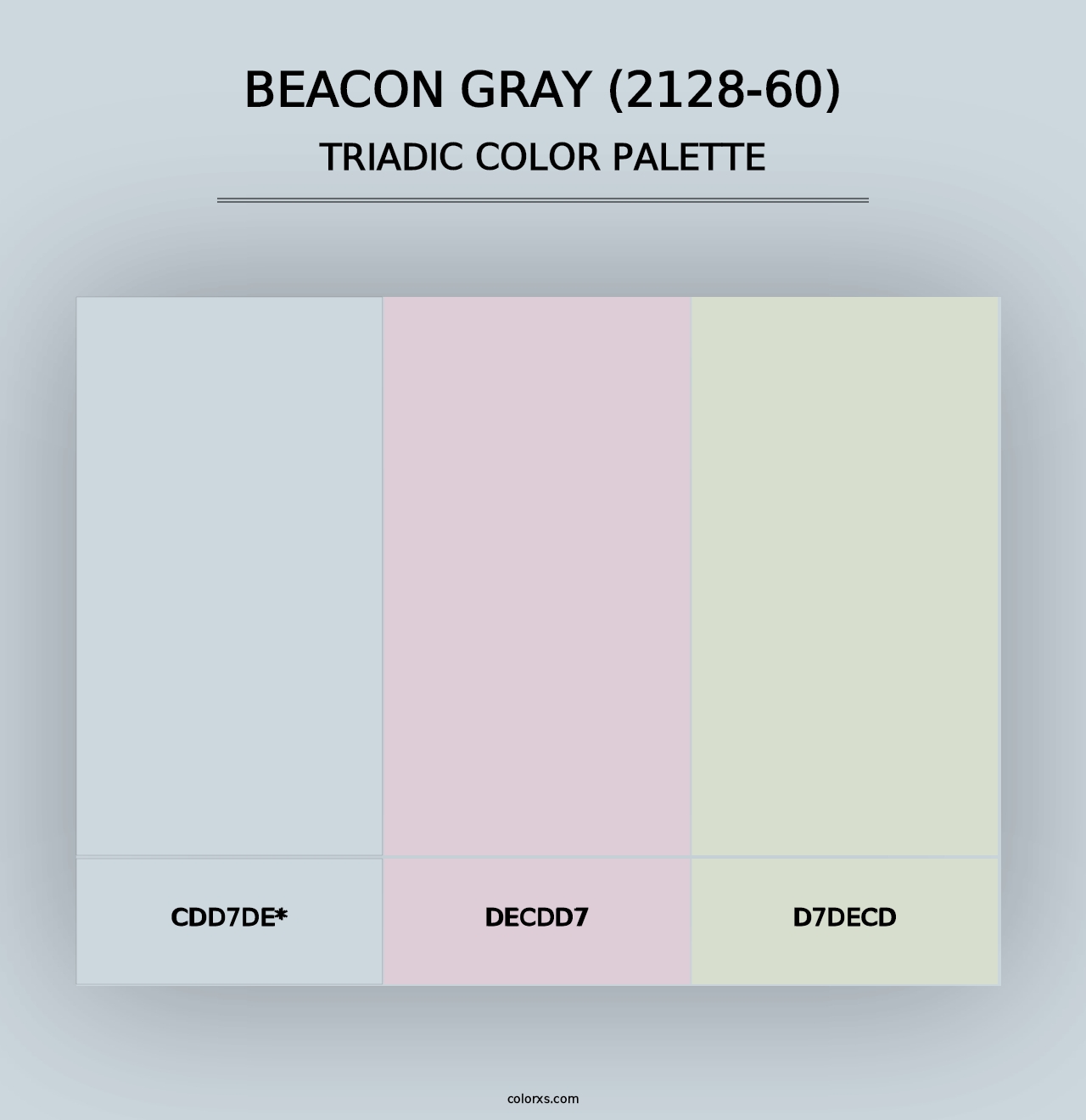 Beacon Gray (2128-60) - Triadic Color Palette