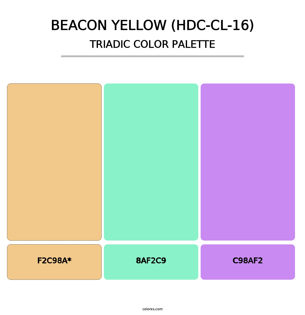 Beacon Yellow (HDC-CL-16) - Triadic Color Palette