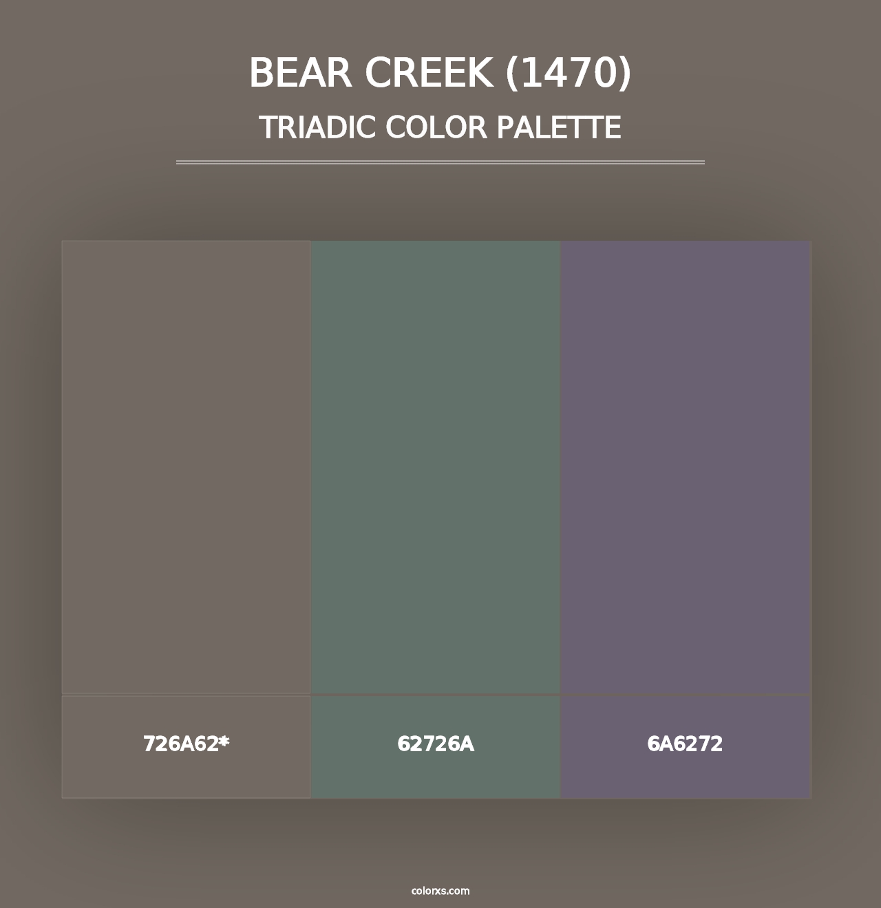 Bear Creek (1470) - Triadic Color Palette