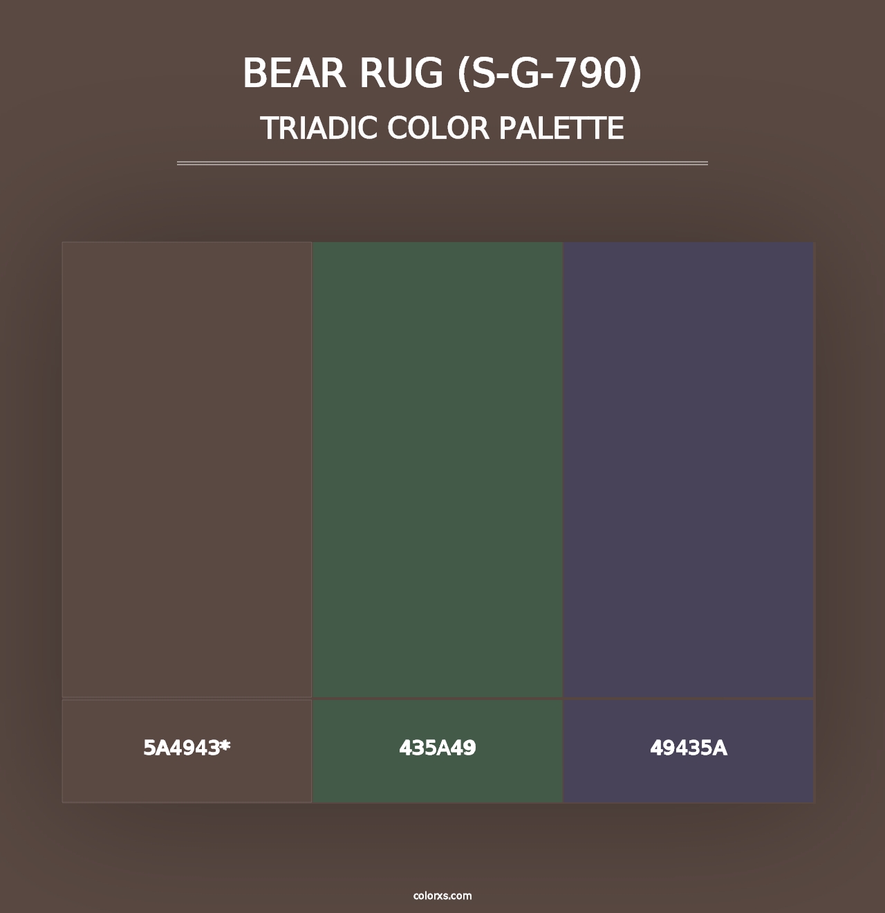 Bear Rug (S-G-790) - Triadic Color Palette