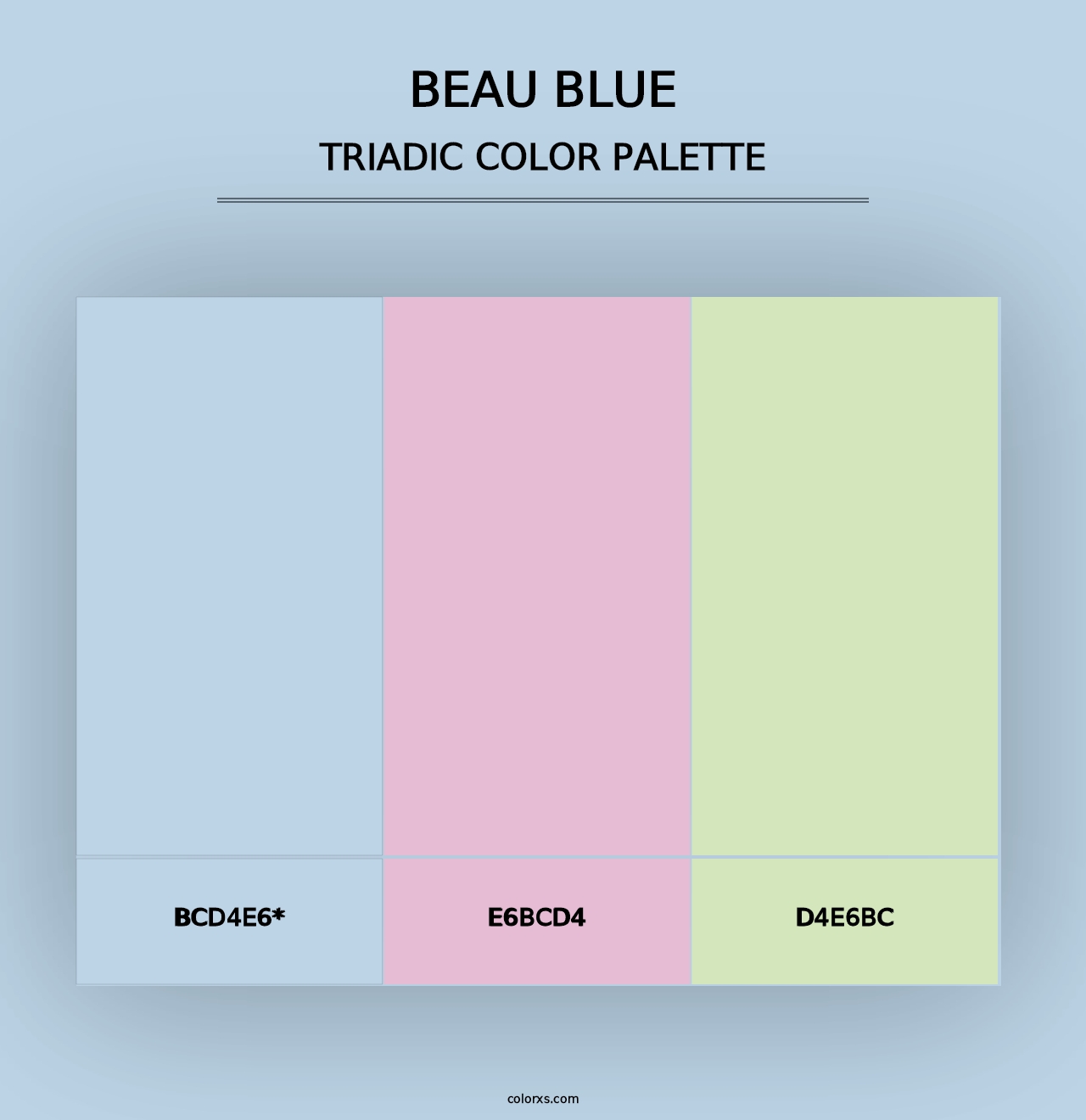 Beau Blue - Triadic Color Palette