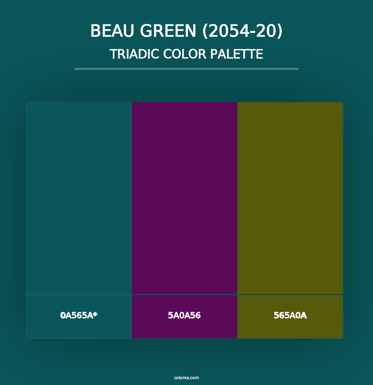 Beau Green (2054-20) - Triadic Color Palette