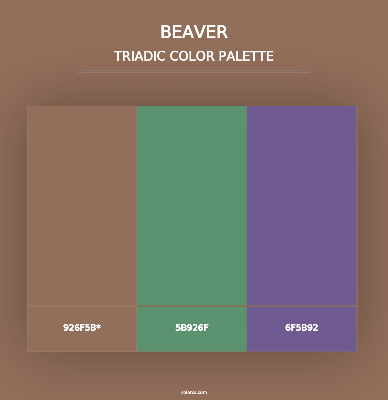 Beaver - Triadic Color Palette