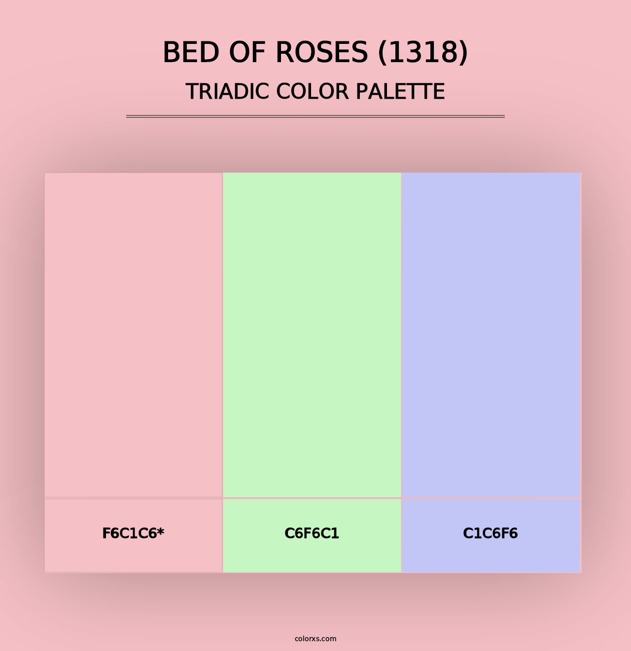 Bed of Roses (1318) - Triadic Color Palette