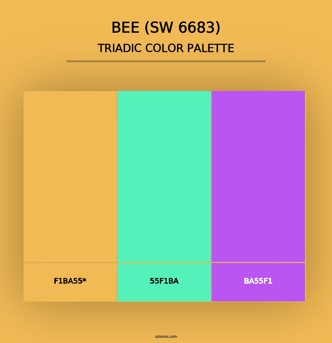 Bee (SW 6683) - Triadic Color Palette