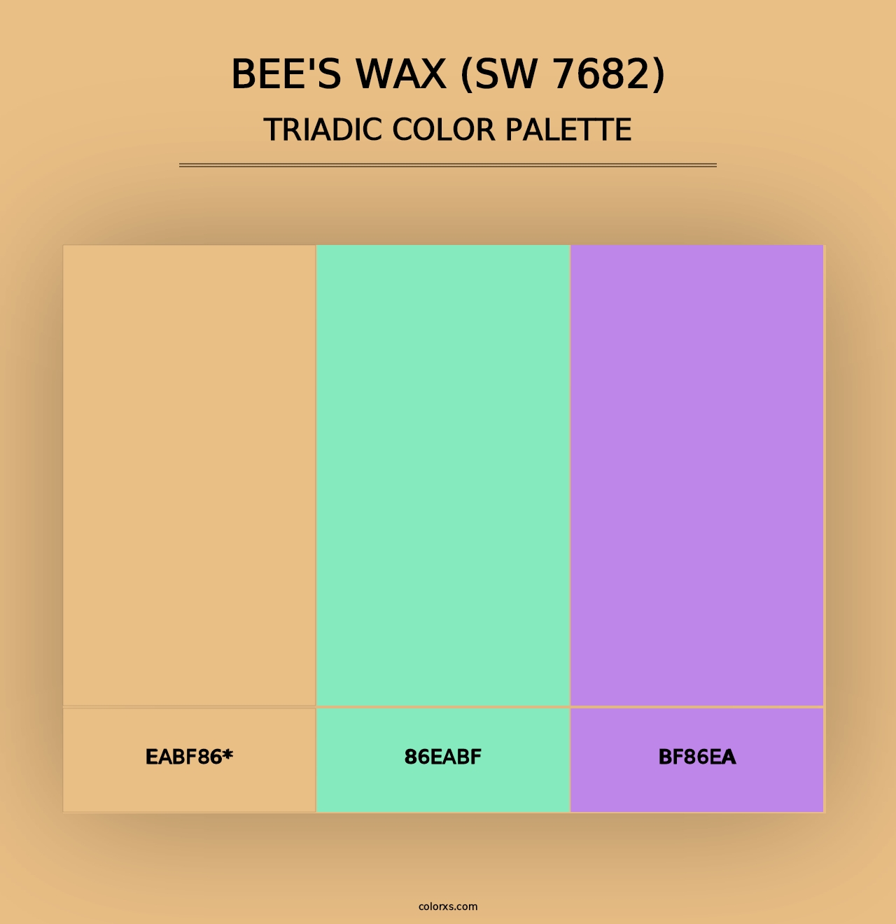 Bee's Wax (SW 7682) - Triadic Color Palette