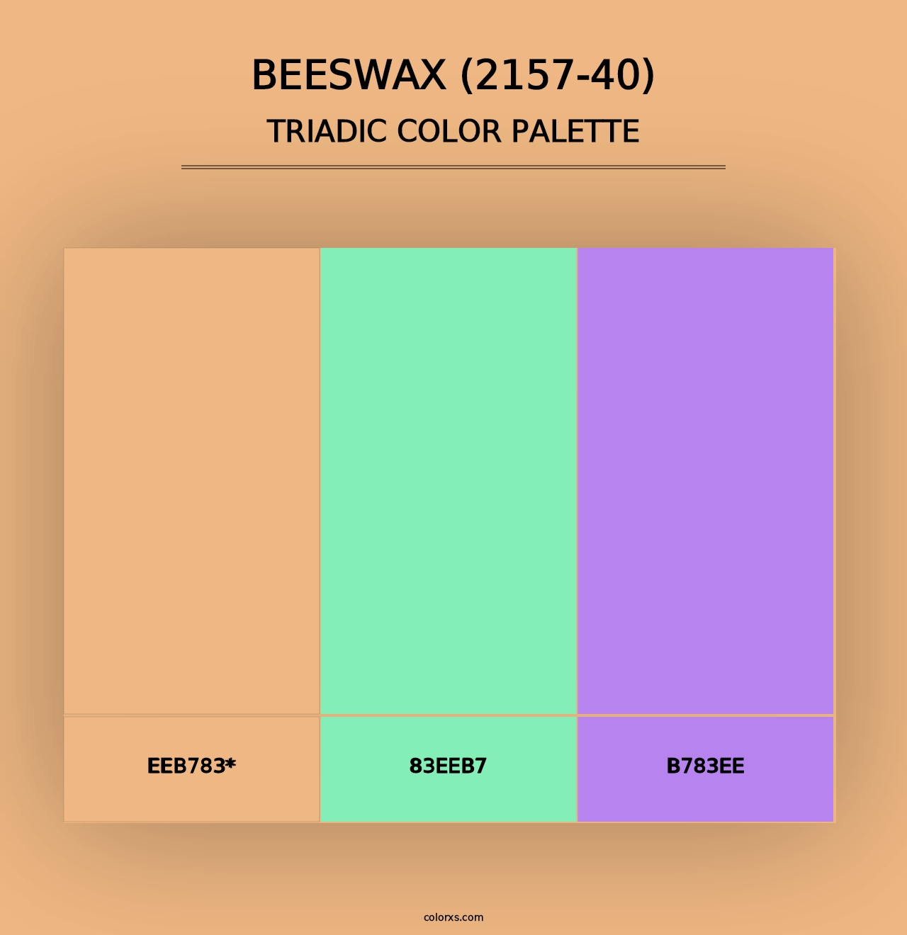 Beeswax (2157-40) - Triadic Color Palette