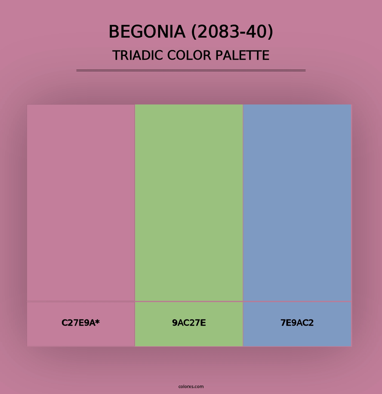 Begonia (2083-40) - Triadic Color Palette