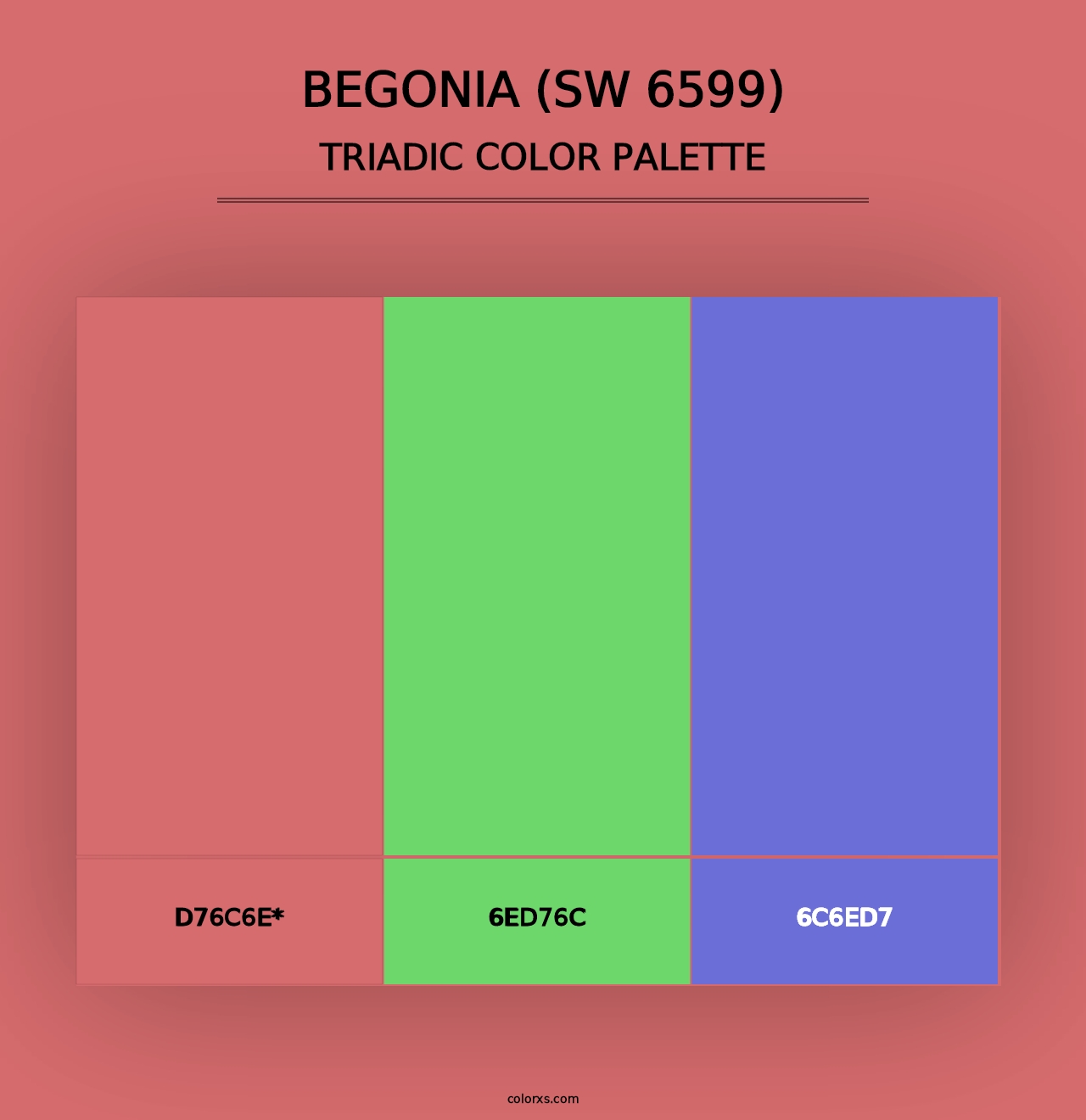 Begonia (SW 6599) - Triadic Color Palette