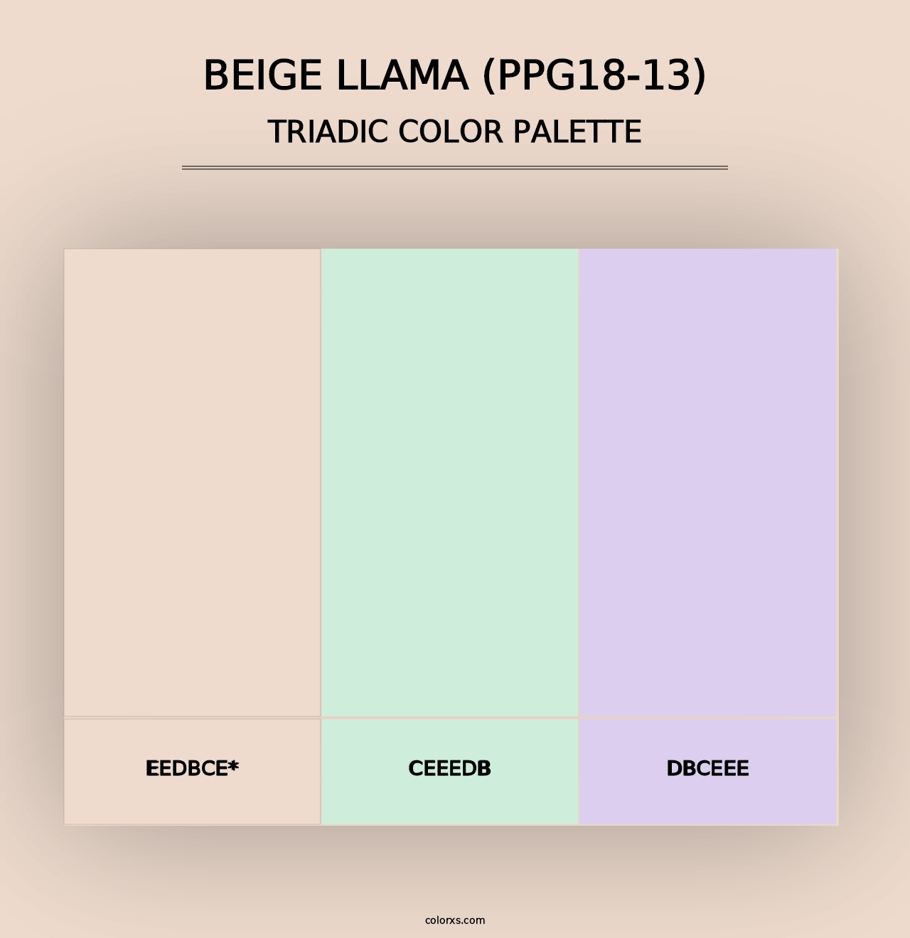 Beige Llama (PPG18-13) - Triadic Color Palette