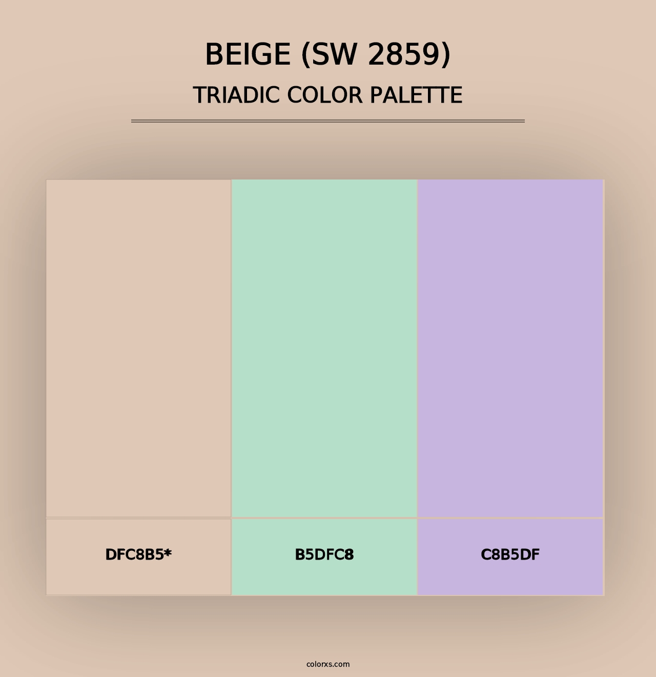 Beige (SW 2859) - Triadic Color Palette