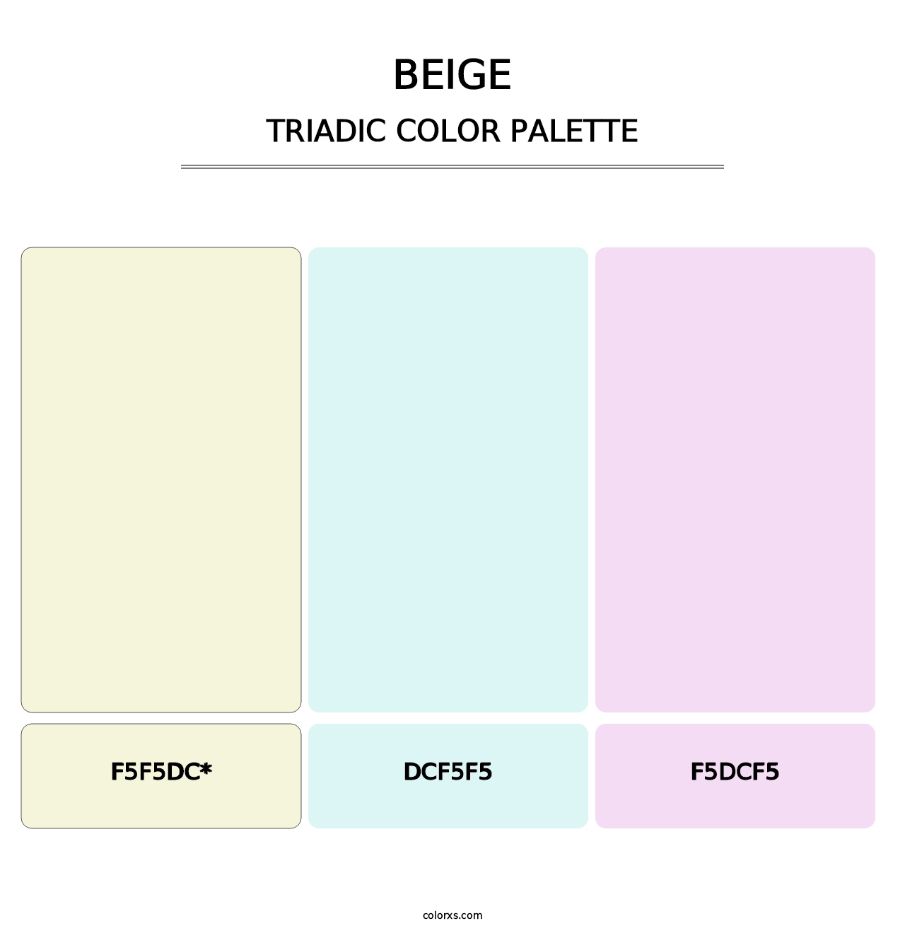 Beige - Triadic Color Palette