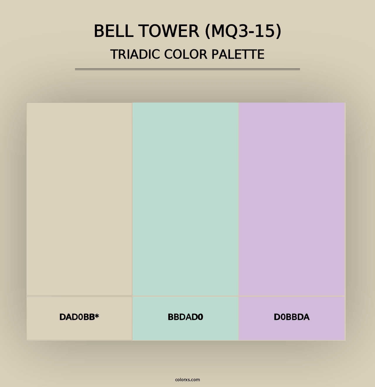 Bell Tower (MQ3-15) - Triadic Color Palette