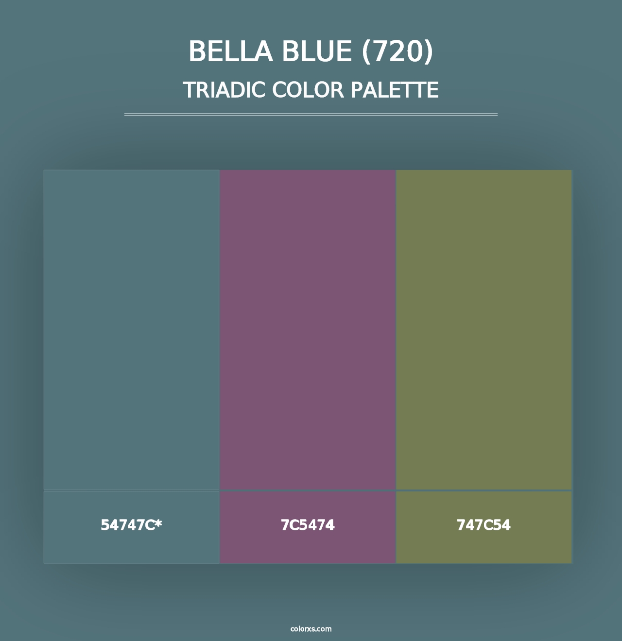 Bella Blue (720) - Triadic Color Palette