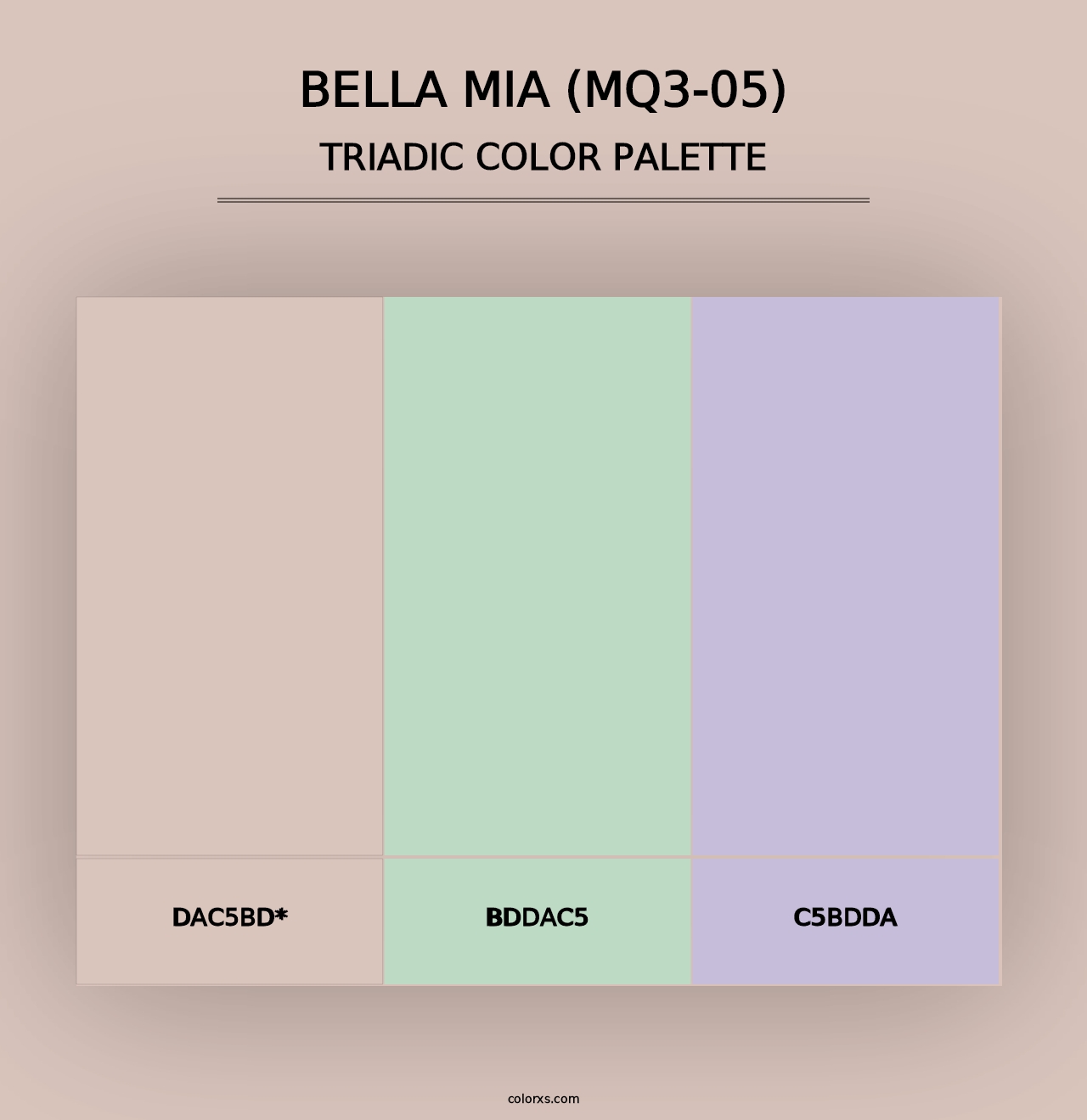 Bella Mia (MQ3-05) - Triadic Color Palette