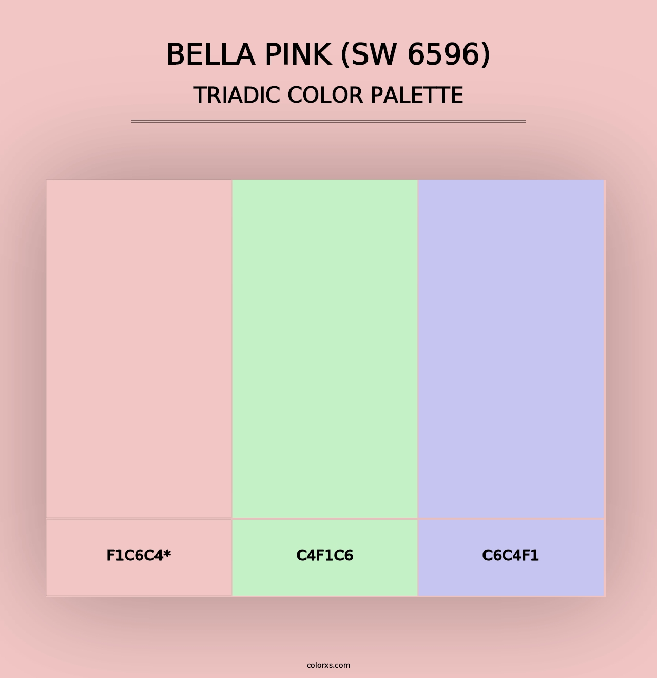 Bella Pink (SW 6596) - Triadic Color Palette