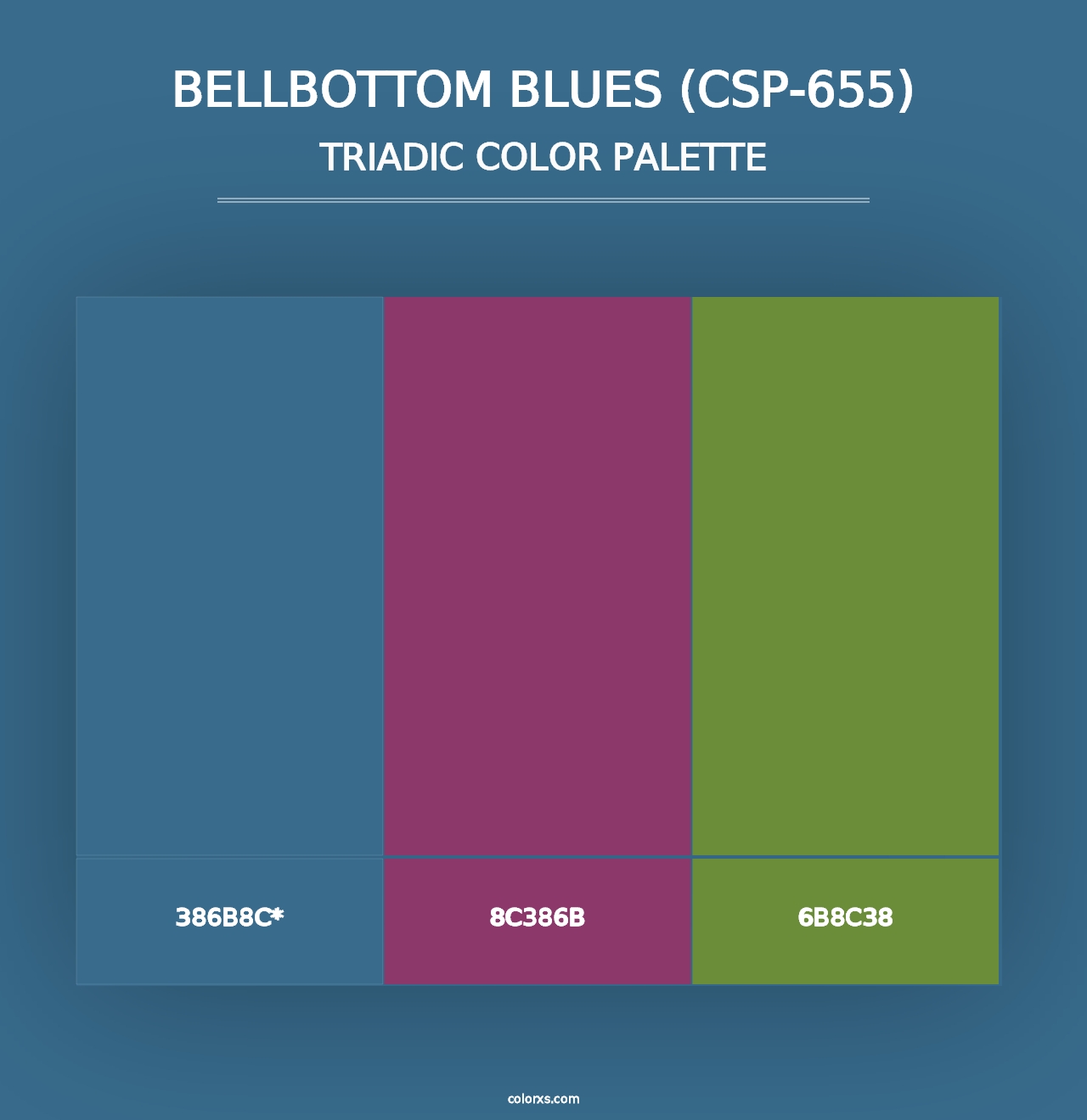 Bellbottom Blues (CSP-655) - Triadic Color Palette