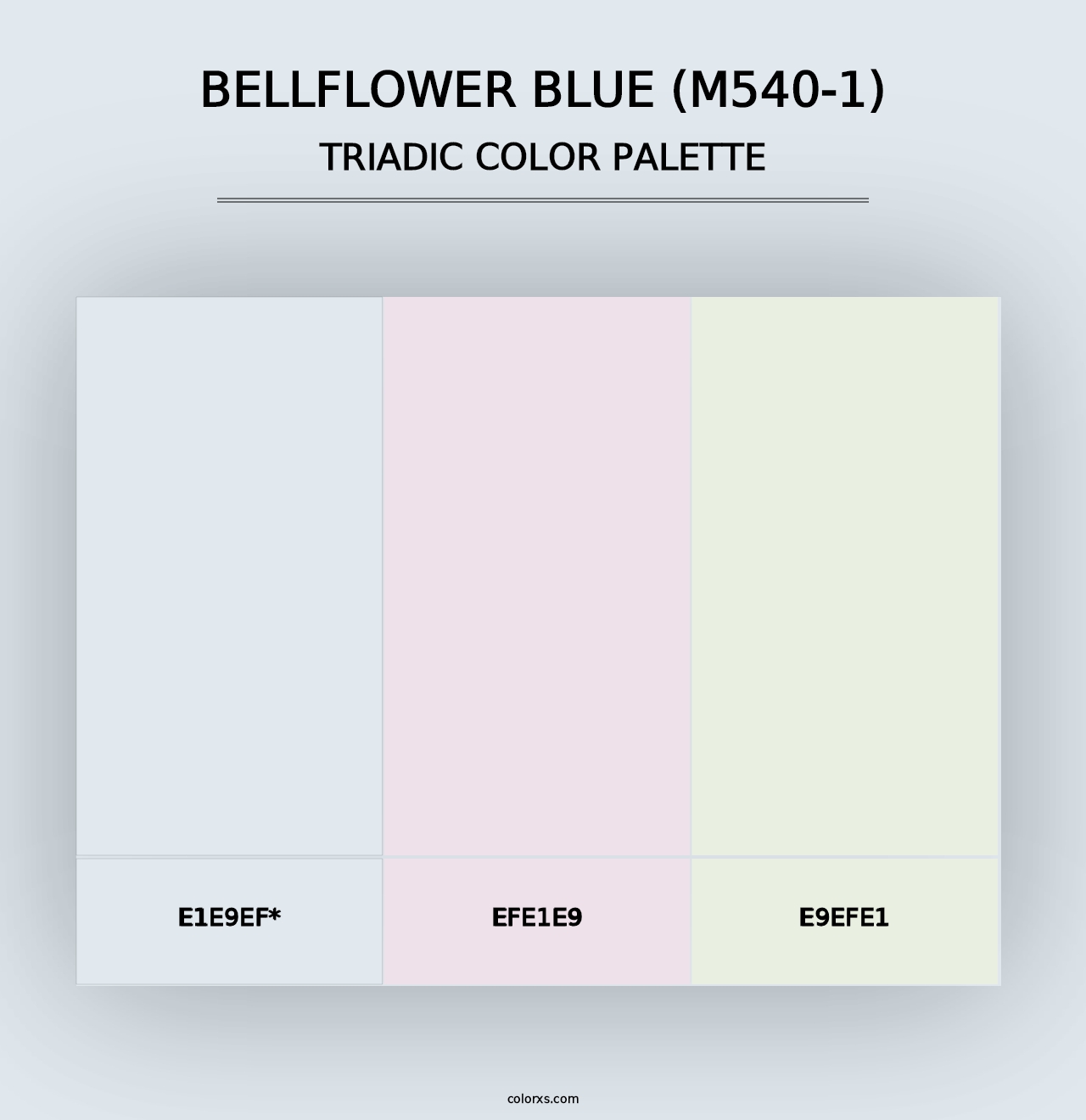 Bellflower Blue (M540-1) - Triadic Color Palette