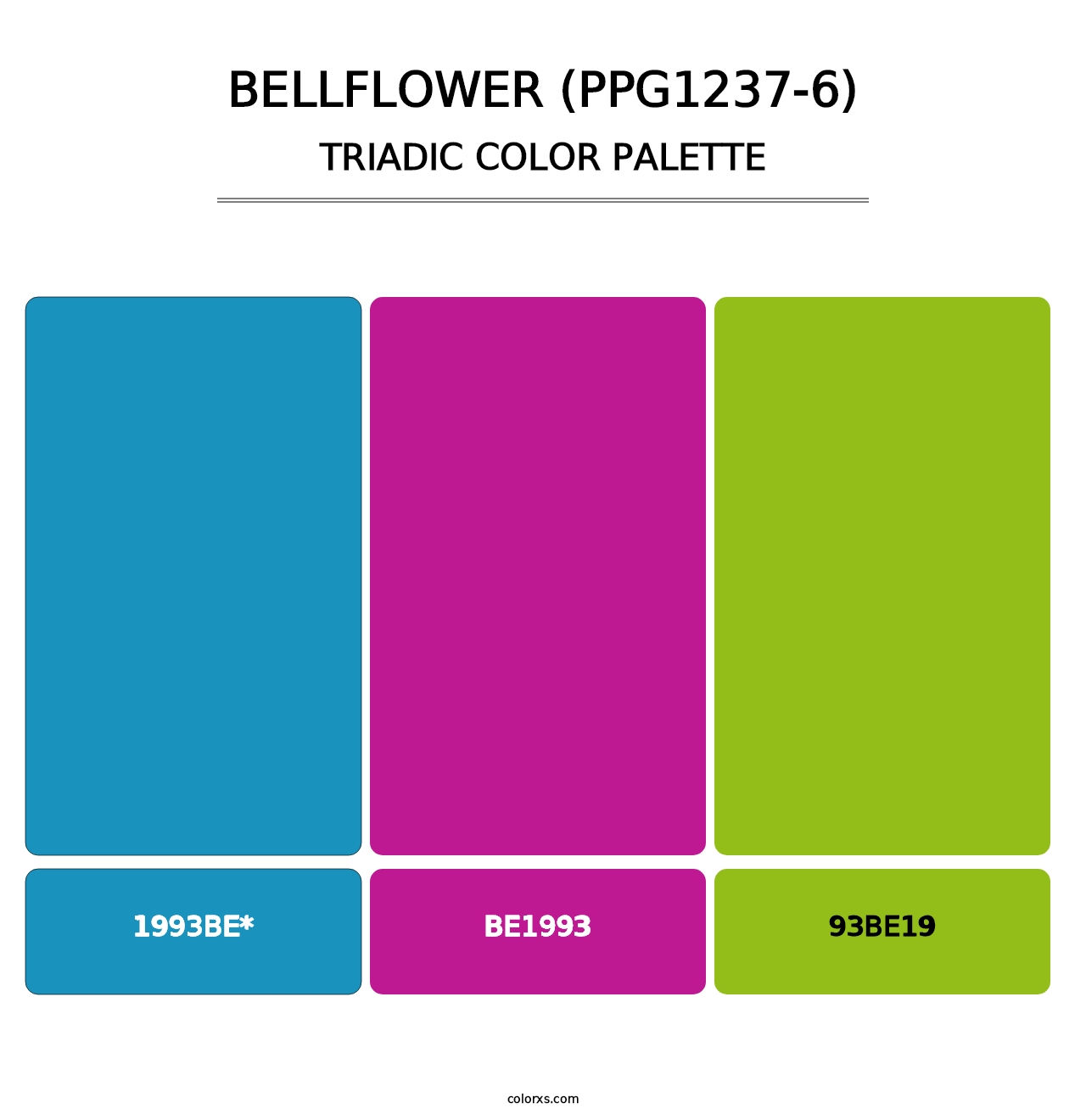 Bellflower (PPG1237-6) - Triadic Color Palette