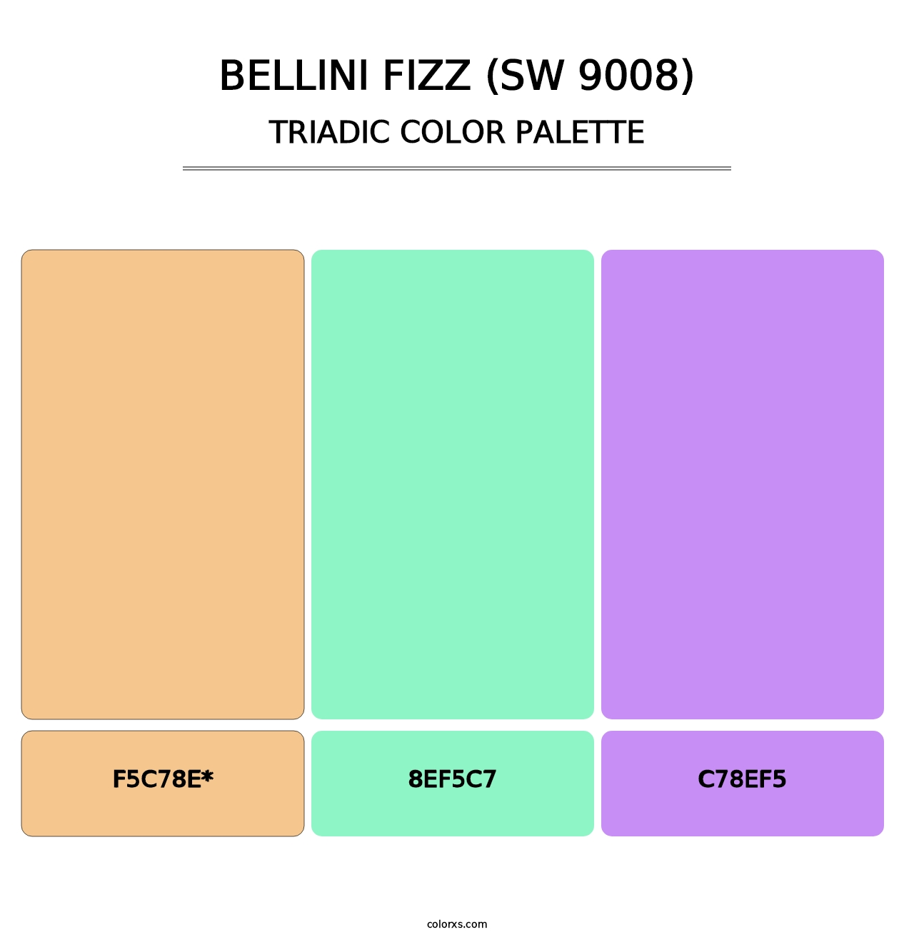 Bellini Fizz (SW 9008) - Triadic Color Palette