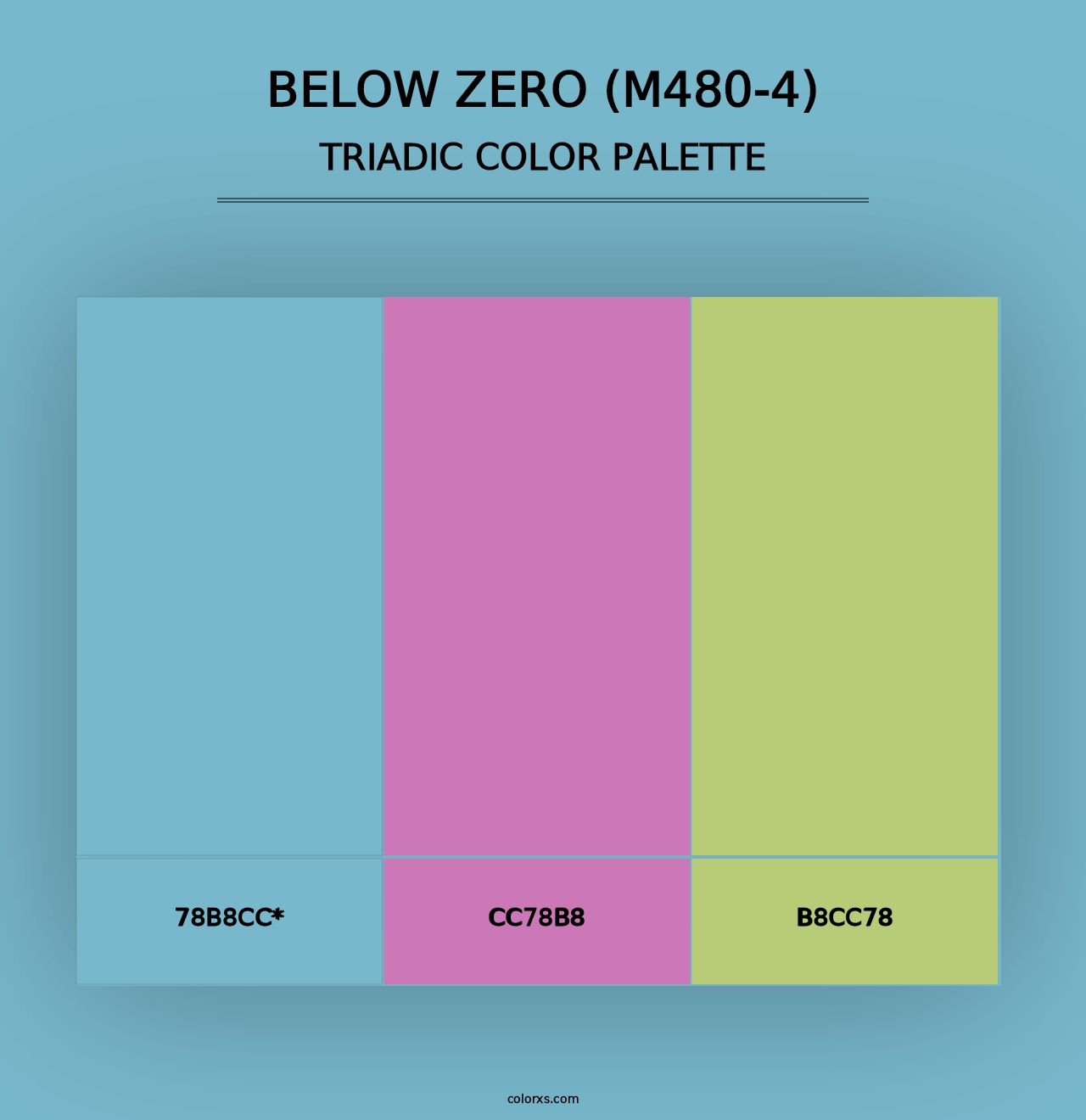 Below Zero (M480-4) - Triadic Color Palette