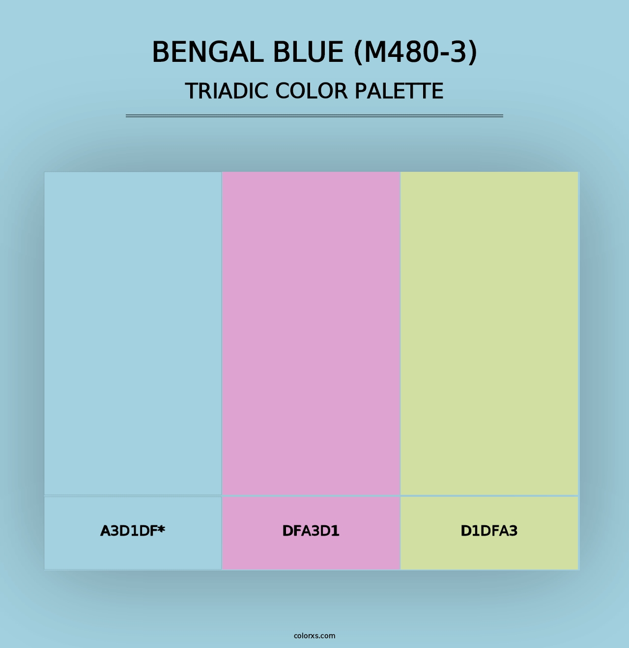 Bengal Blue (M480-3) - Triadic Color Palette