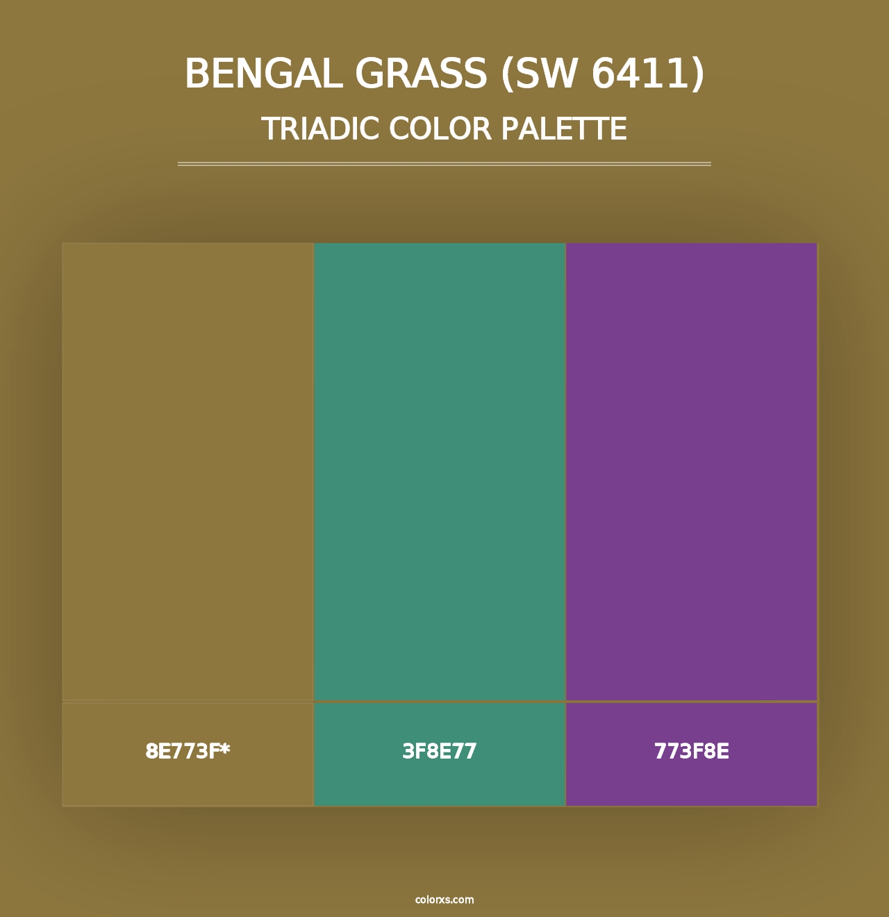 Bengal Grass (SW 6411) - Triadic Color Palette