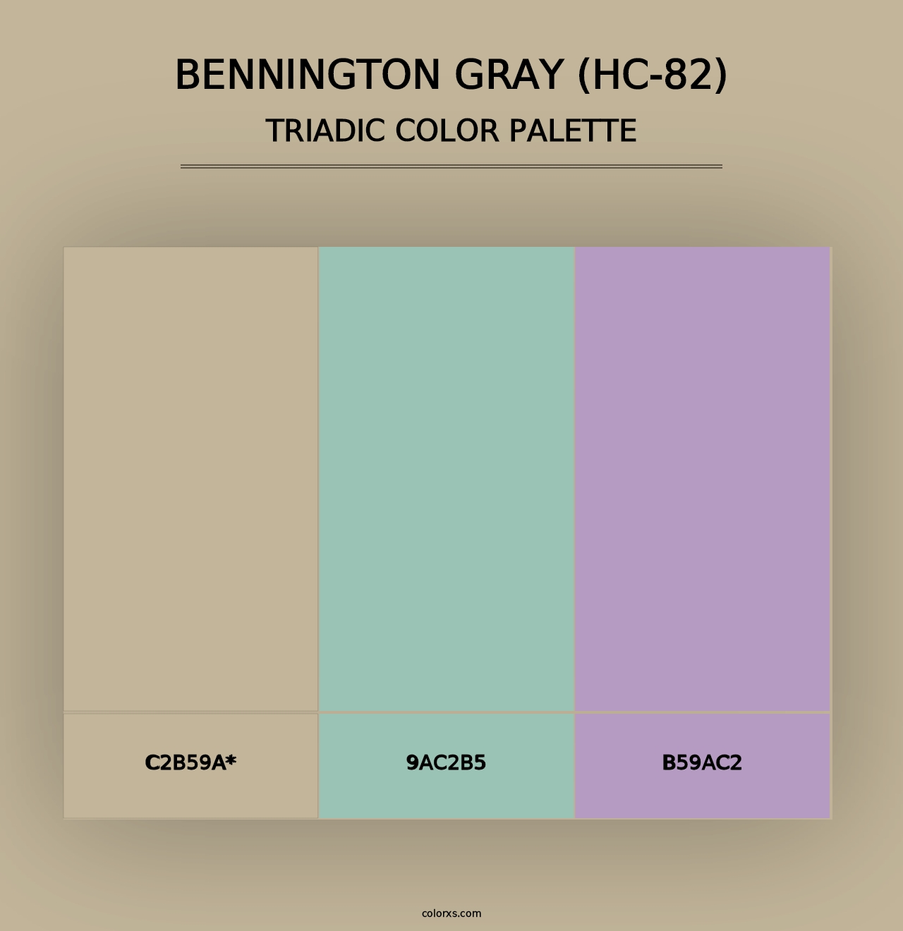 Bennington Gray (HC-82) - Triadic Color Palette