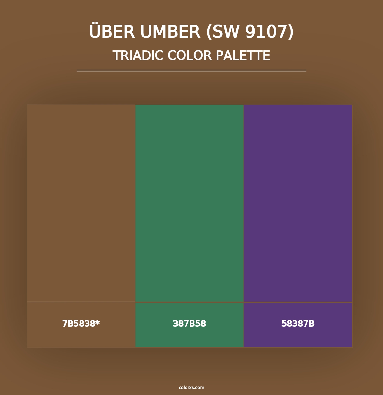 Über Umber (SW 9107) - Triadic Color Palette