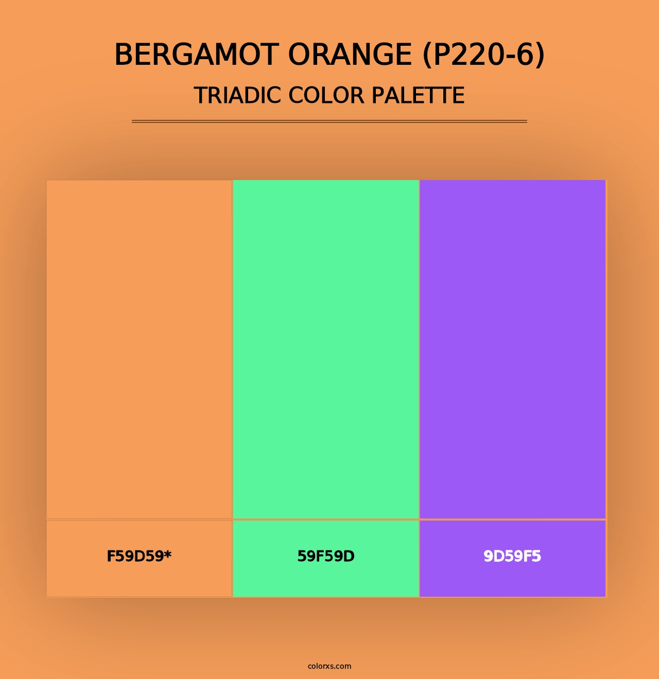 Bergamot Orange (P220-6) - Triadic Color Palette