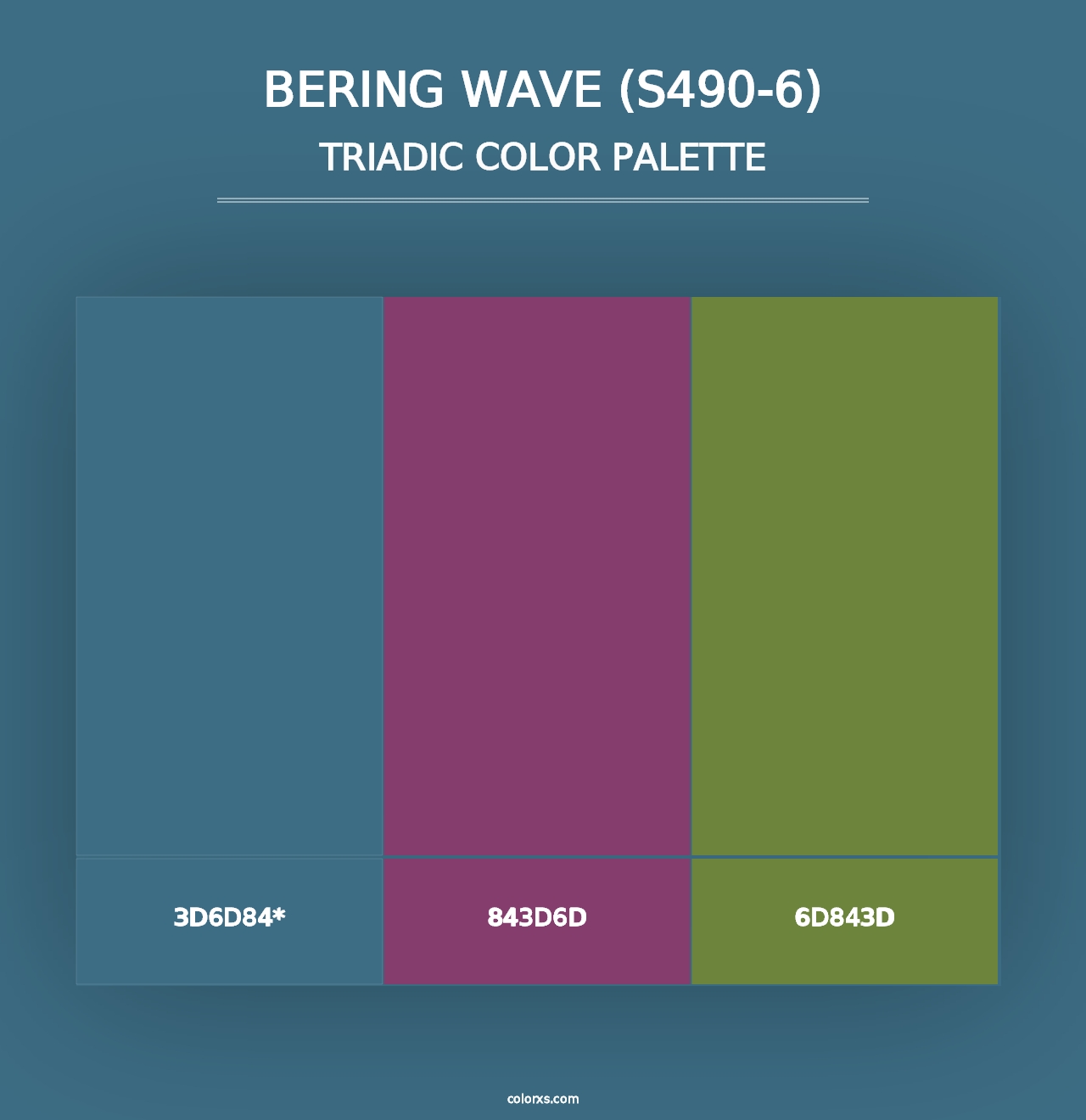 Bering Wave (S490-6) - Triadic Color Palette