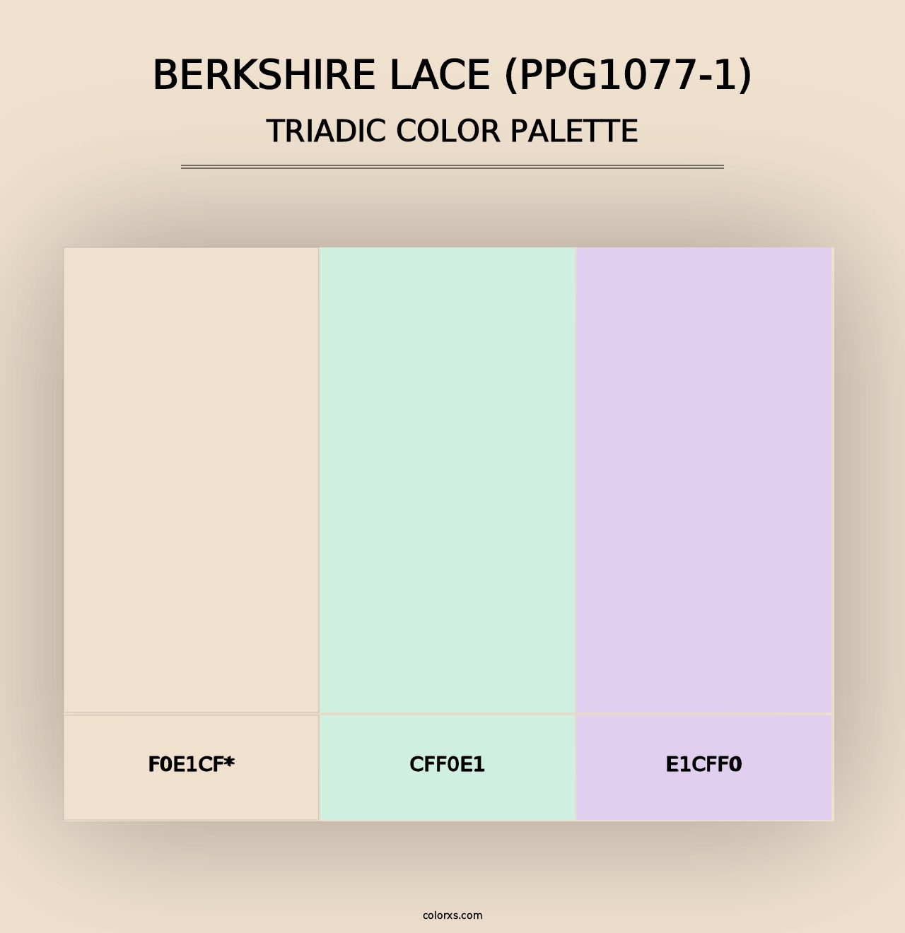 Berkshire Lace (PPG1077-1) - Triadic Color Palette