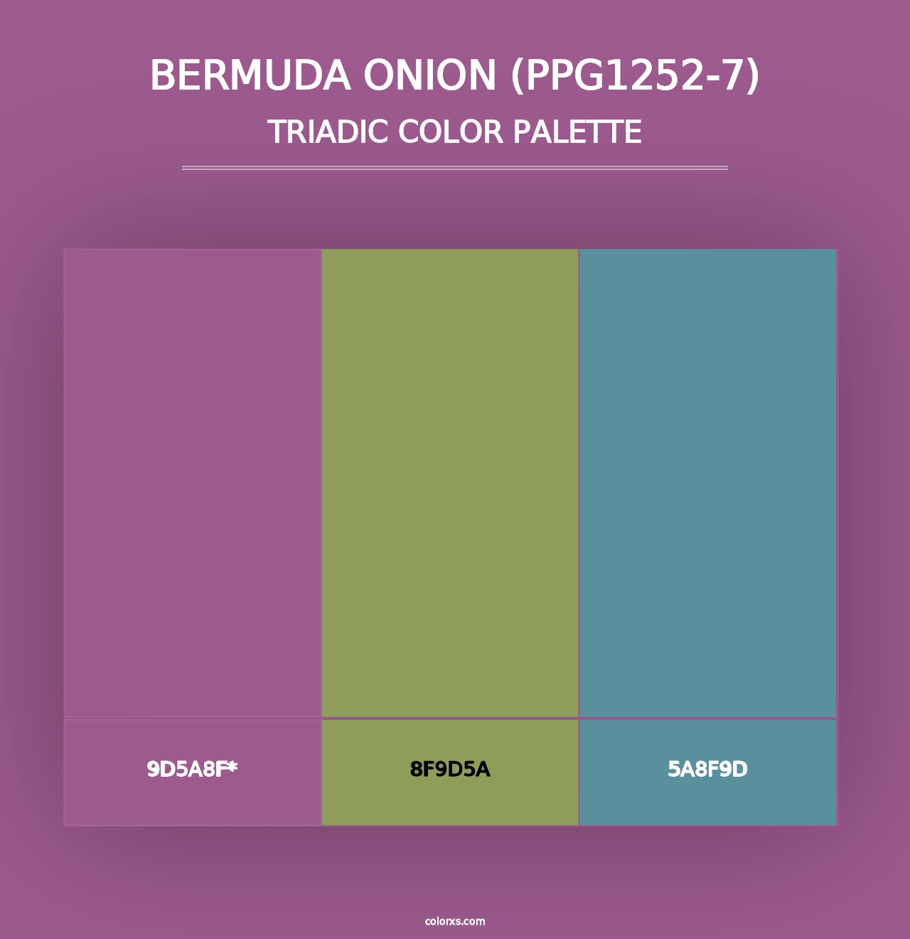 Bermuda Onion (PPG1252-7) - Triadic Color Palette