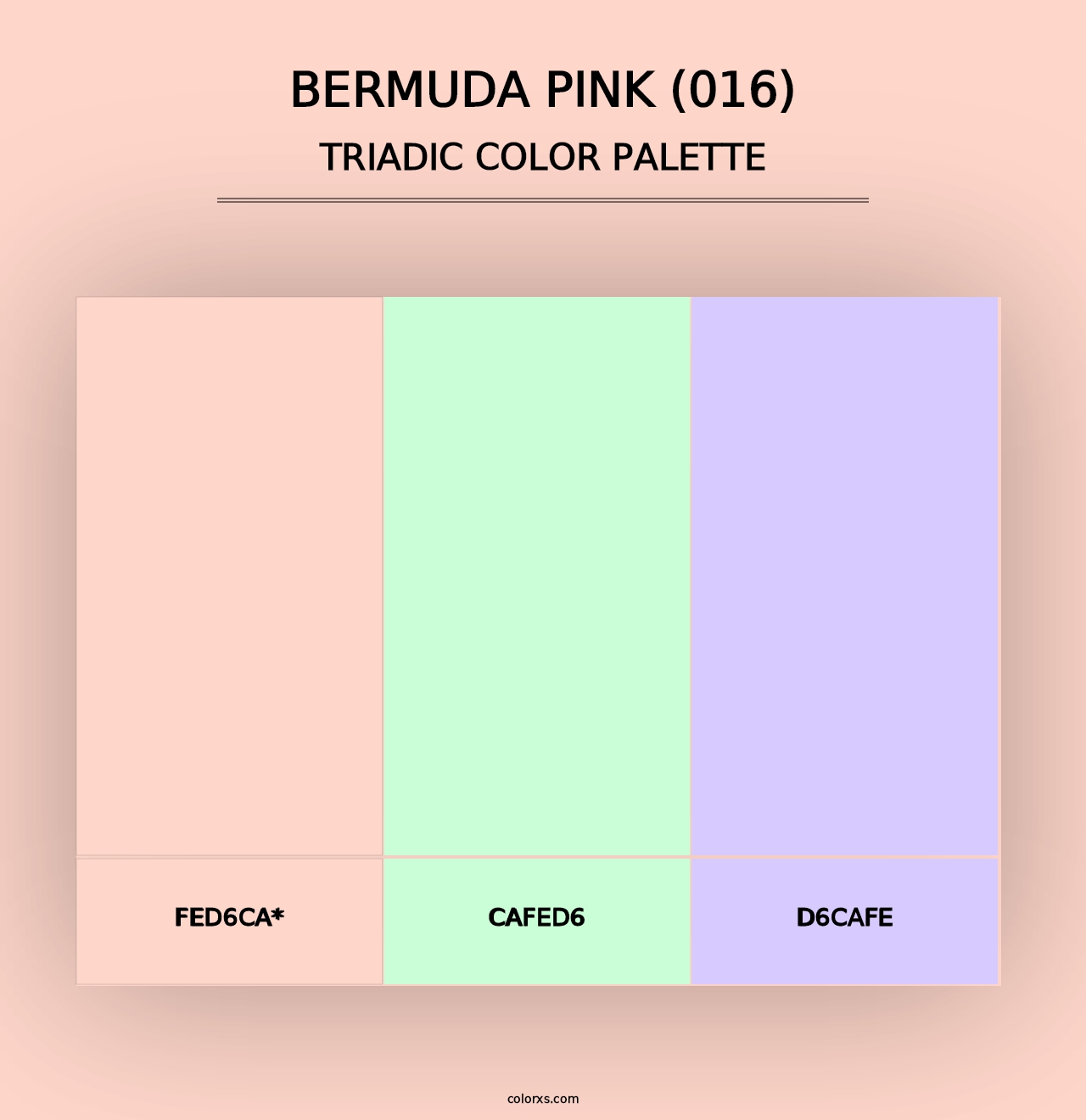 Bermuda Pink (016) - Triadic Color Palette