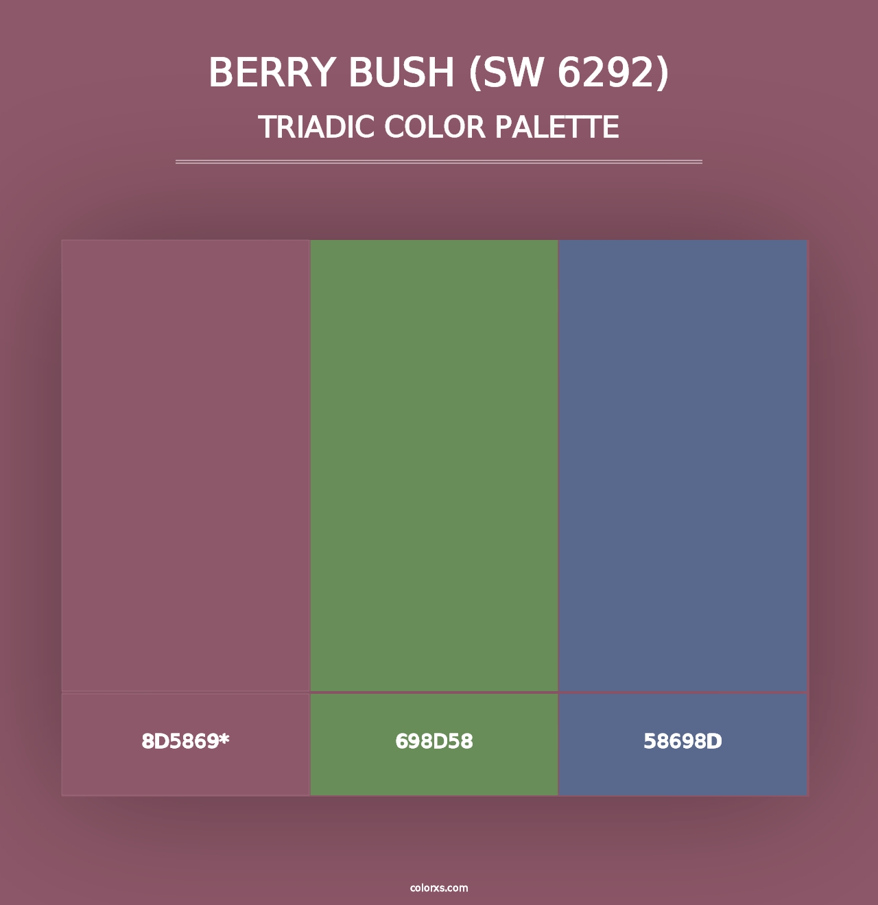 Berry Bush (SW 6292) - Triadic Color Palette