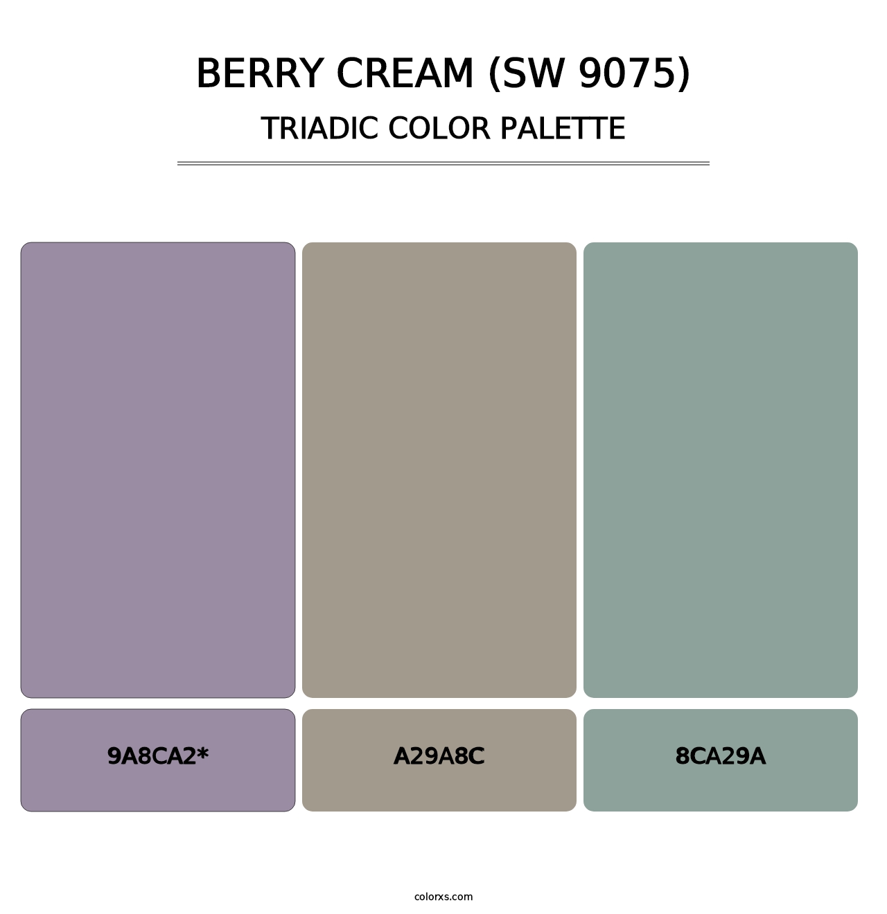 Berry Cream (SW 9075) - Triadic Color Palette