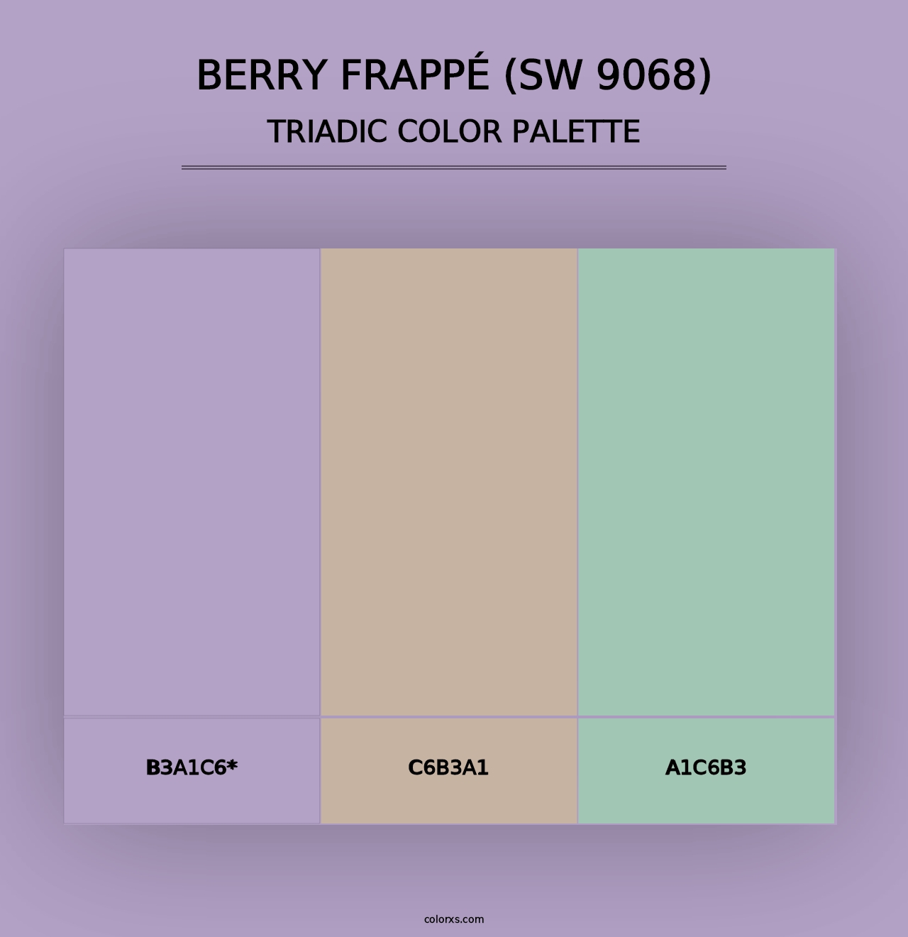 Berry Frappé (SW 9068) - Triadic Color Palette