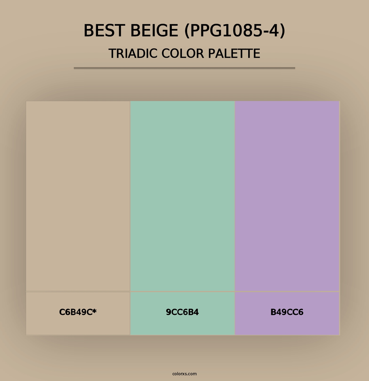 Best Beige (PPG1085-4) - Triadic Color Palette