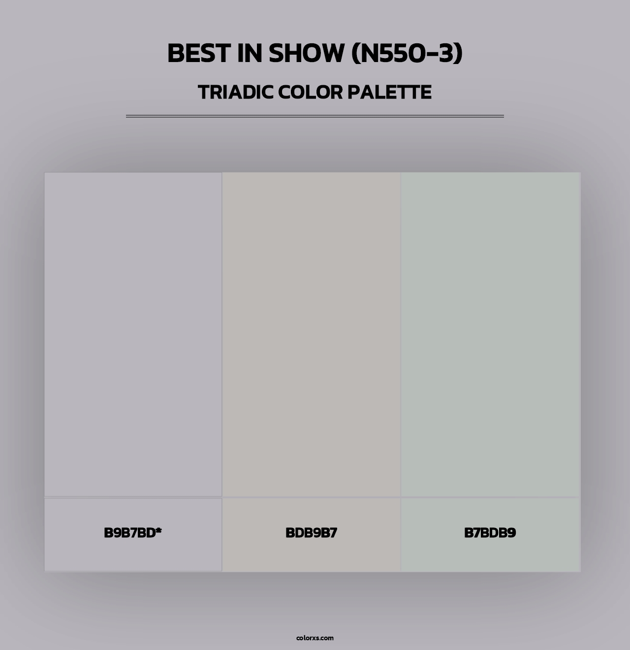 Best In Show (N550-3) - Triadic Color Palette