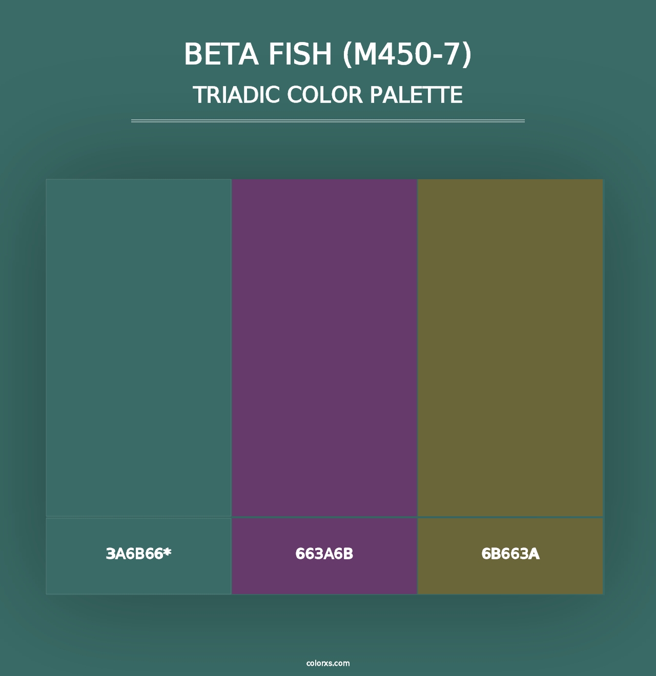 Beta Fish (M450-7) - Triadic Color Palette