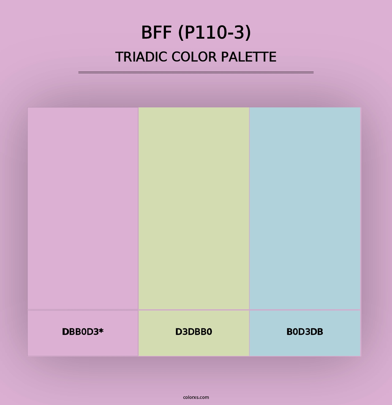 Bff (P110-3) - Triadic Color Palette