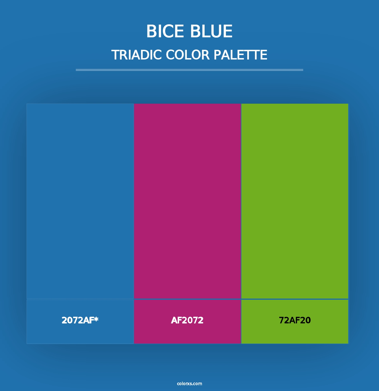 Bice Blue - Triadic Color Palette