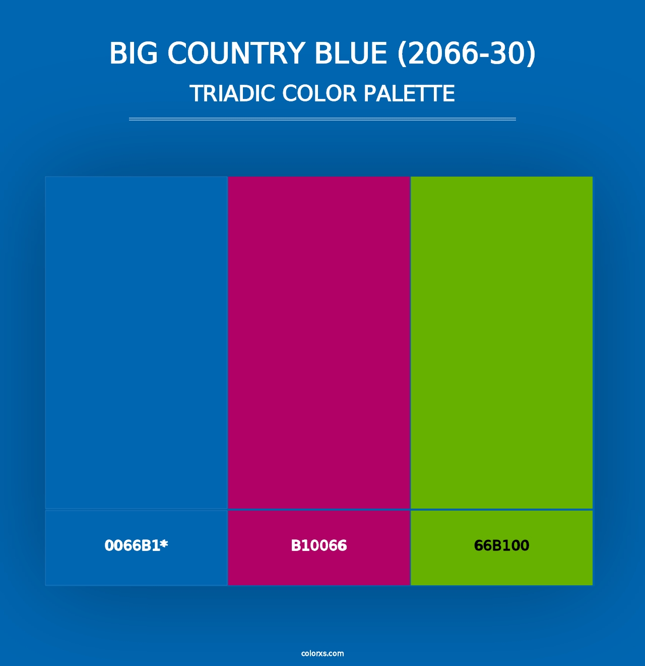 Big Country Blue (2066-30) - Triadic Color Palette