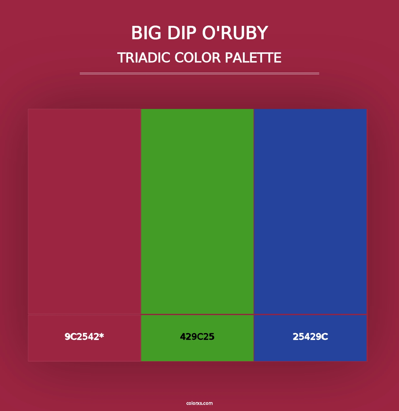 Big Dip O'Ruby - Triadic Color Palette