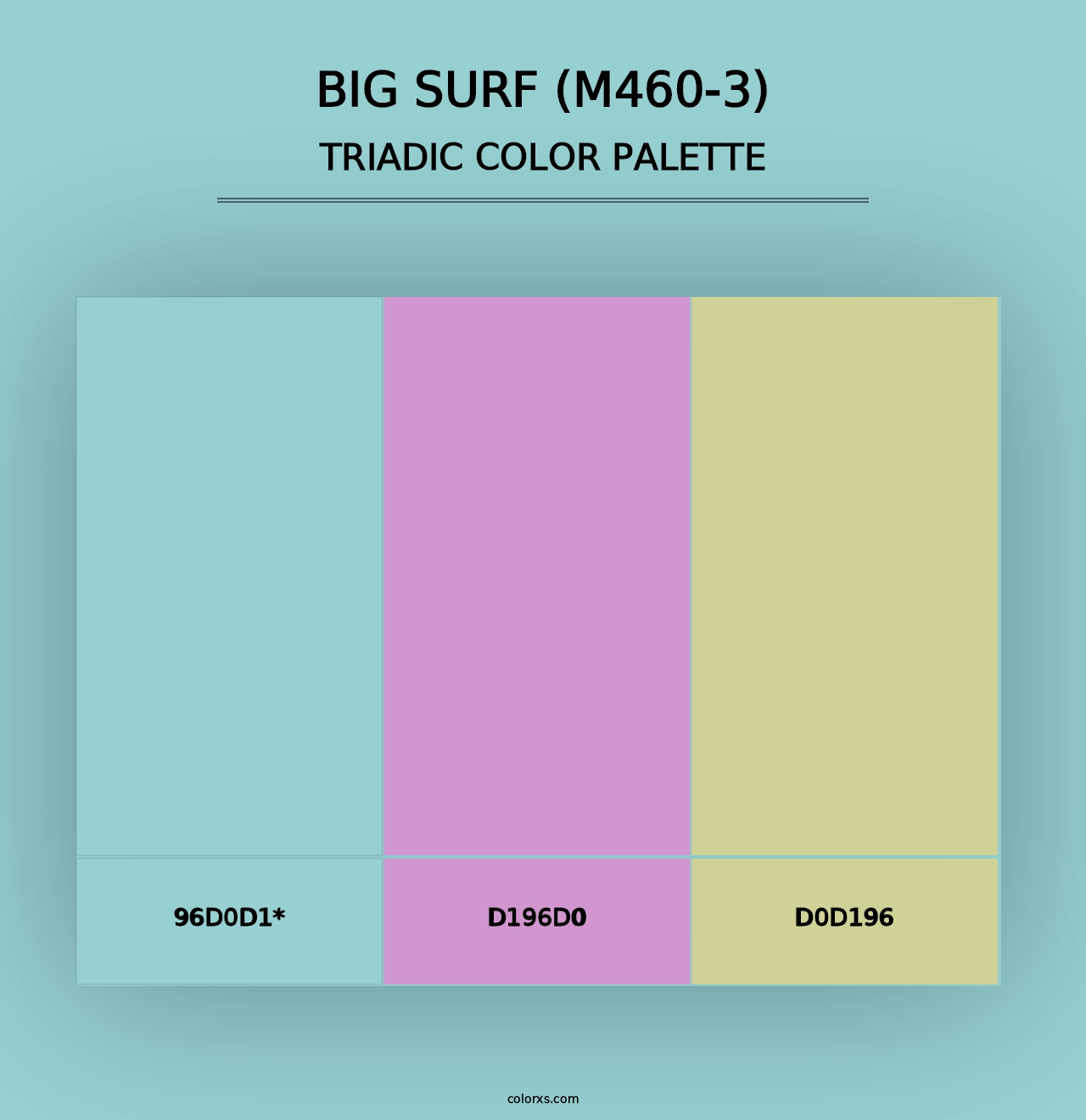 Big Surf (M460-3) - Triadic Color Palette